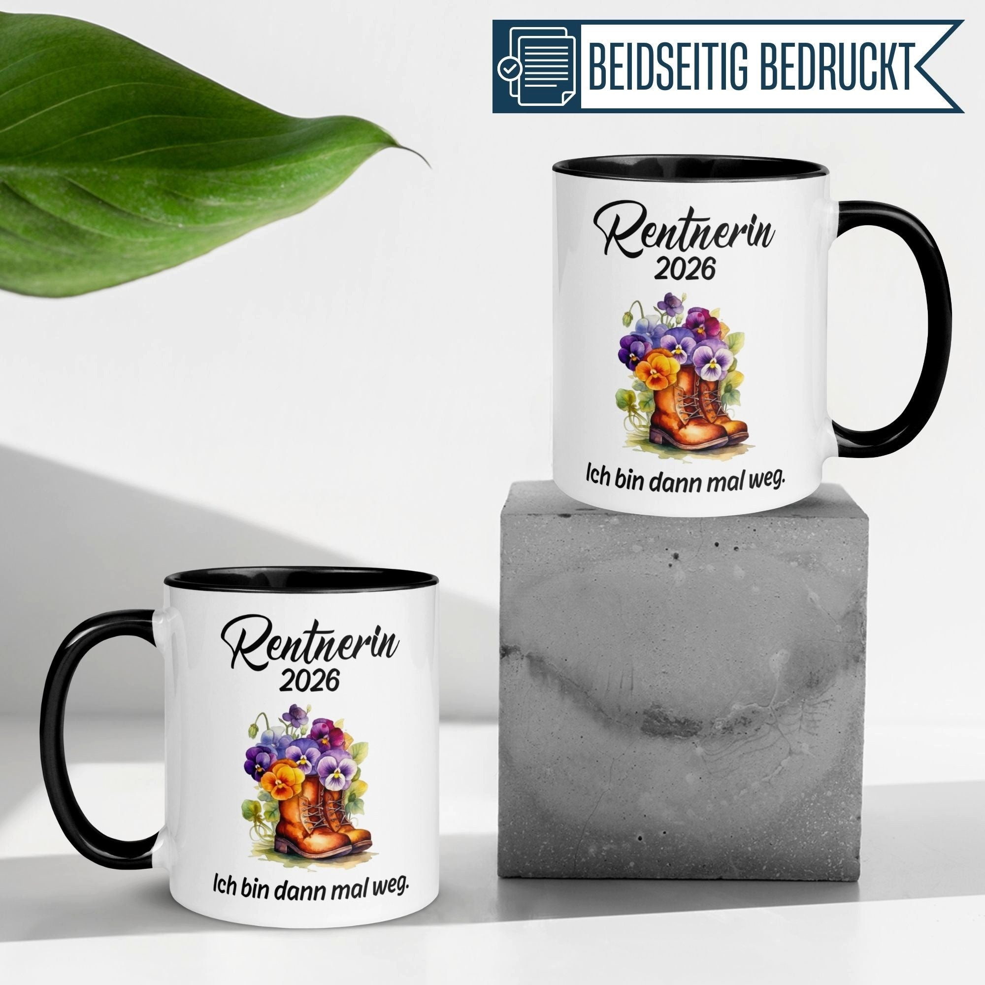 Momentals Tasse Rentnerin 2026 – „Ich bin dann mal weg“ – Geschenk Renteneintritt Frau, Gratis Versand · Links-&Rechtshänder · Spülmaschinenfest