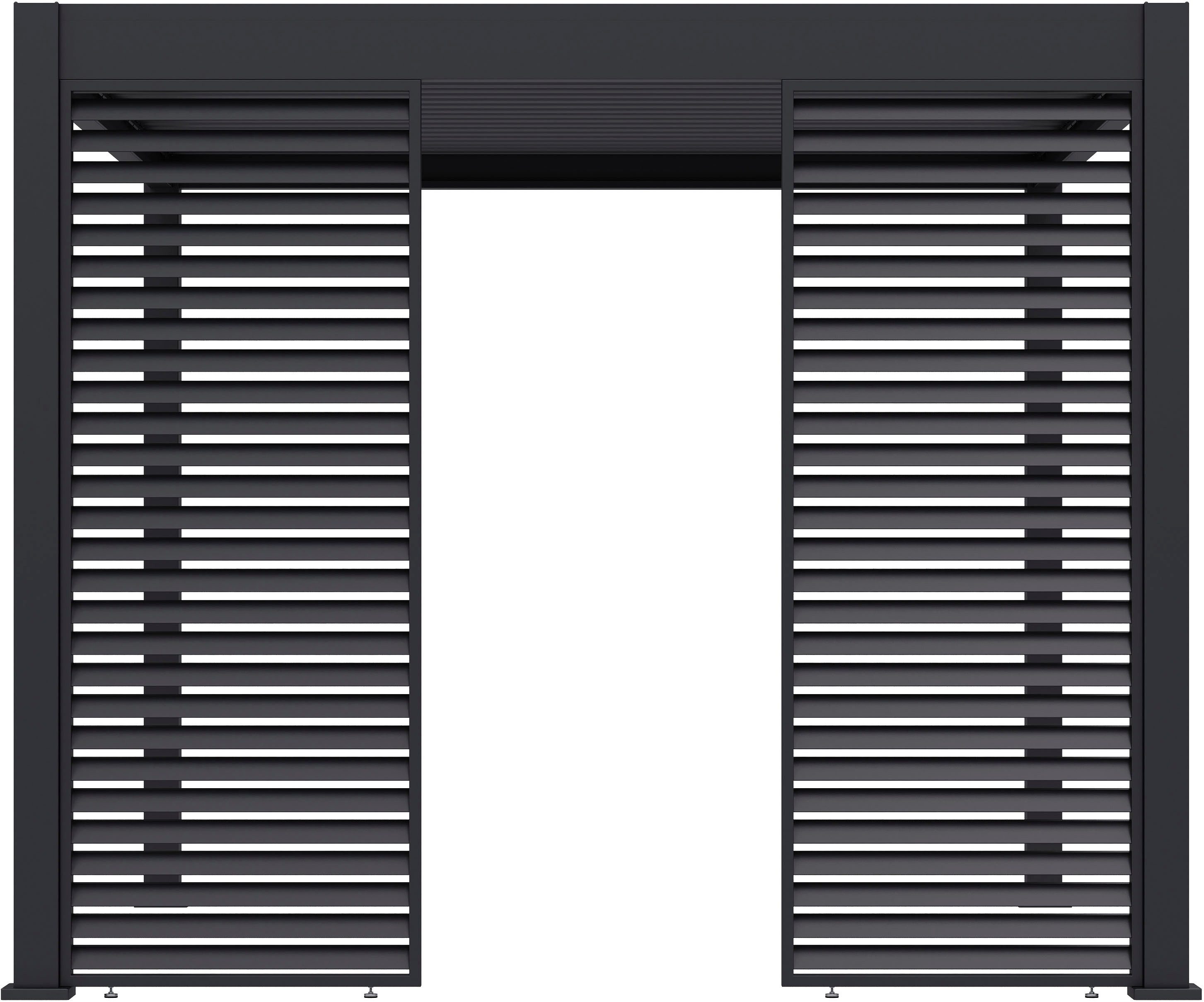 Paragon Pavillonseitenteil Lamellen Sichtschutz für Pergola Grand Tuscan 10 Grau, 94x234 cm