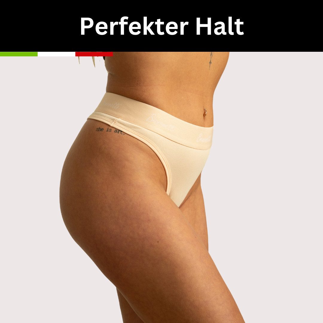 Benonetti Slip Damenslips Baumwolle Unterhosen Damen - Weich & atmungsaktiv nahtlose (3er Set, 3er-Pack) Sportlich & bequem