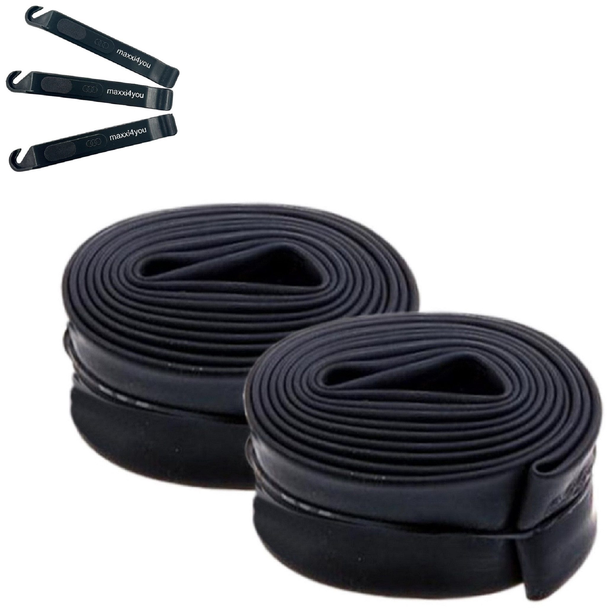 Fahrradschlauch 2x VEE Rubber Fahrradschlauch 24 SV Ventil inkl. maxxi4you Reifenheber