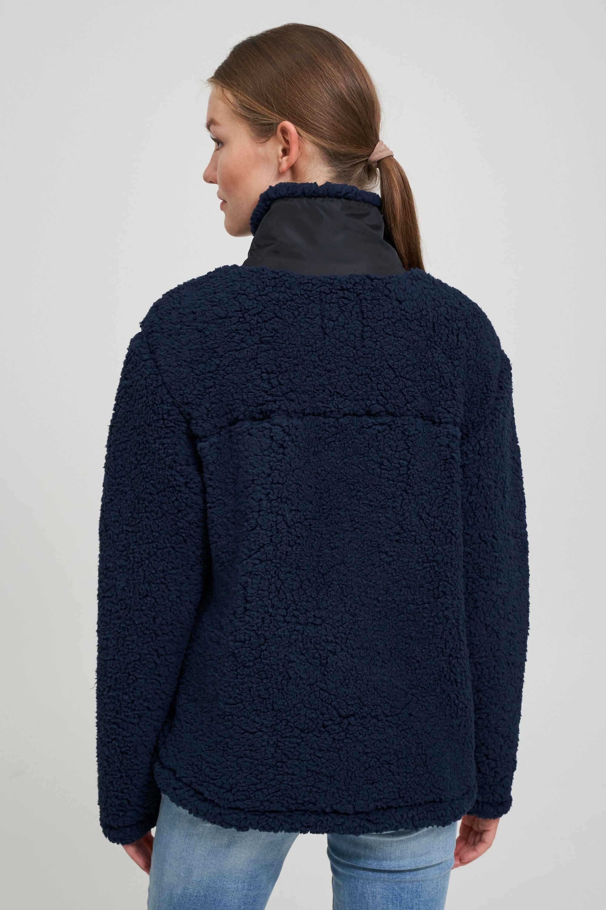 OXMO Troyer OXElina Teddypullover mit Stehkragen