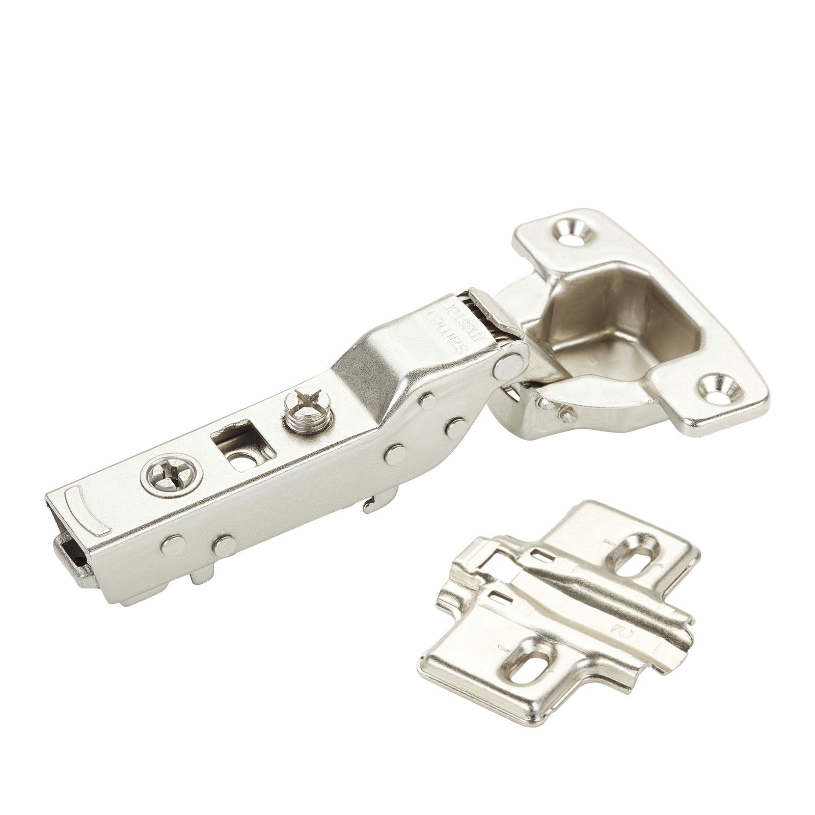 SO-TECH® Möbelbeschlag Topfband Master T52 110° inkl. Kreuzplatte mit Langlochverstellung (1 St), Mittelanschlag 110°, 3D-Verstellung