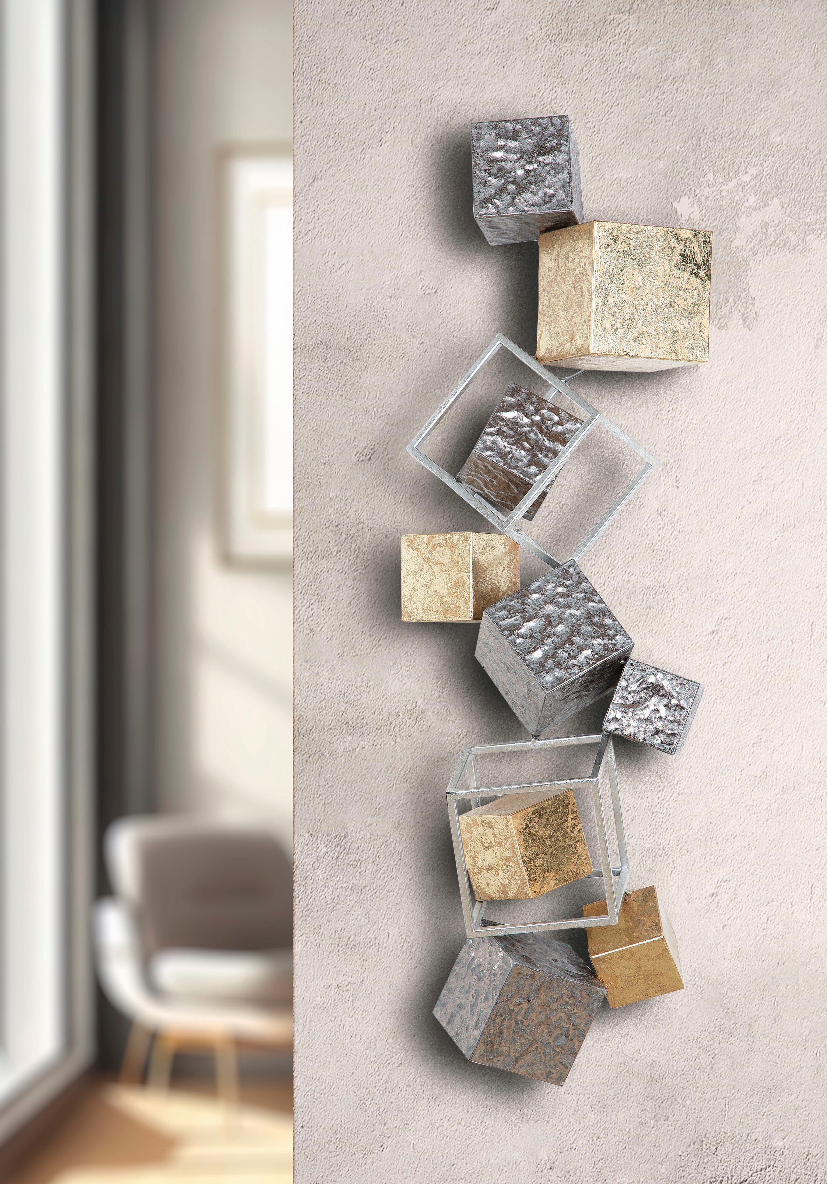 Casablanca by Gilde Wanddekoobjekt Wandrelief Cubes günstig online kaufen