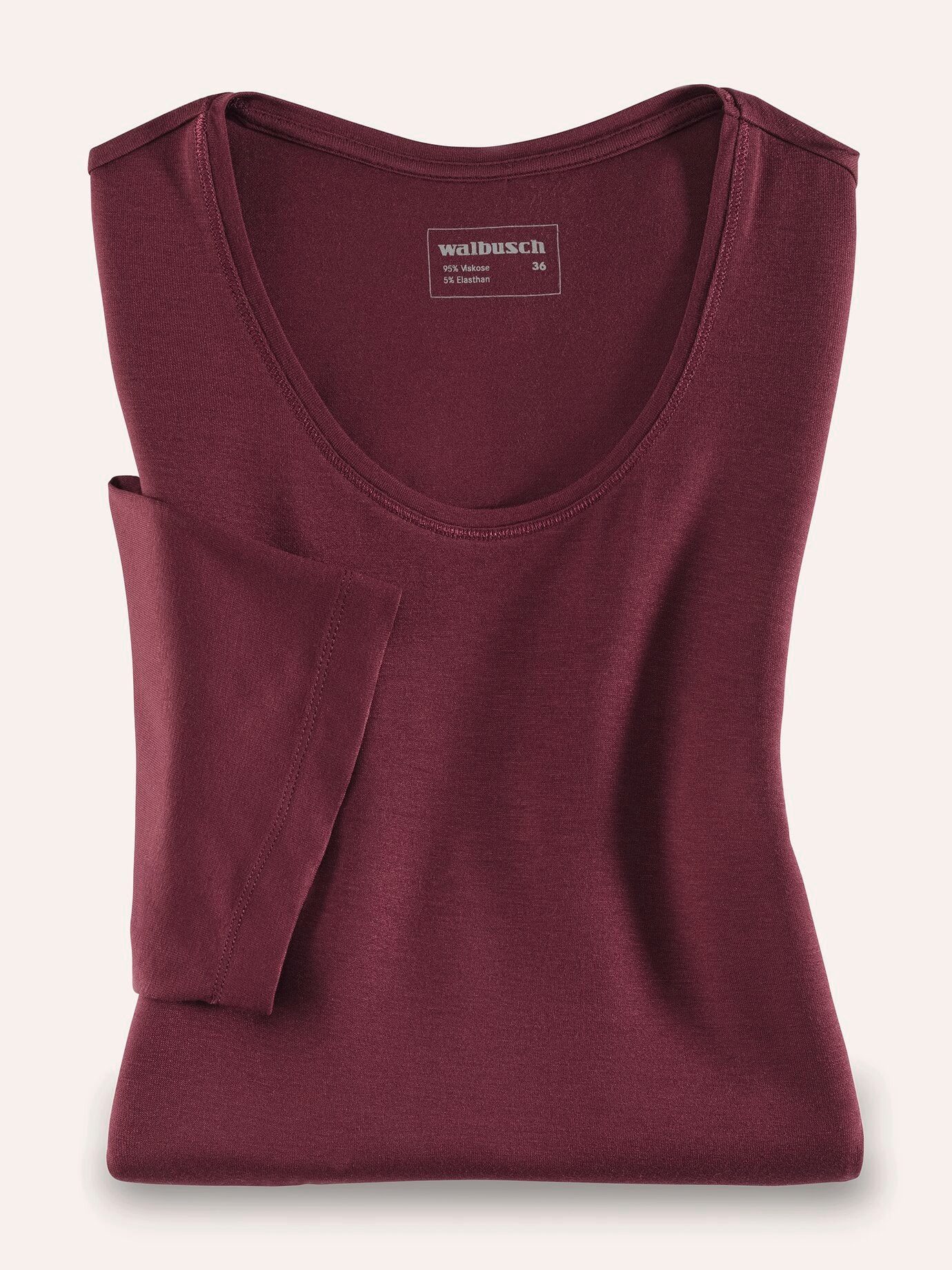 Walbusch T-Shirt Damen Viskose Shirt Rundhals Kurzarm leicht tailliert pflegeleicht Zart glänzende Jersey-Qualität, elastischer Sitz