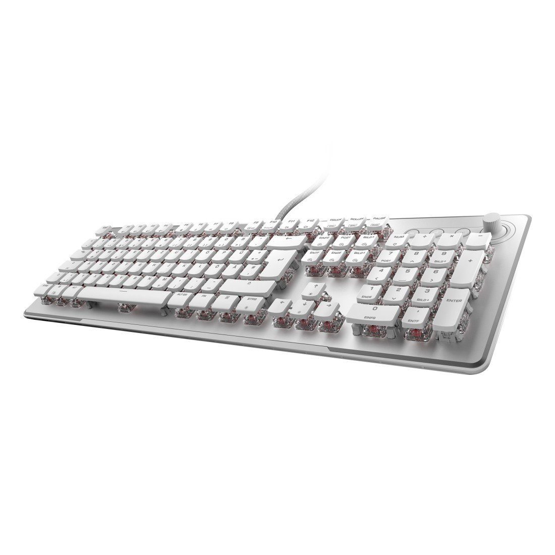 ROCCAT Gaming-Tastatur "Vulcan Gaming-Tastatur lineare Tasten Max", II weiß mechanische