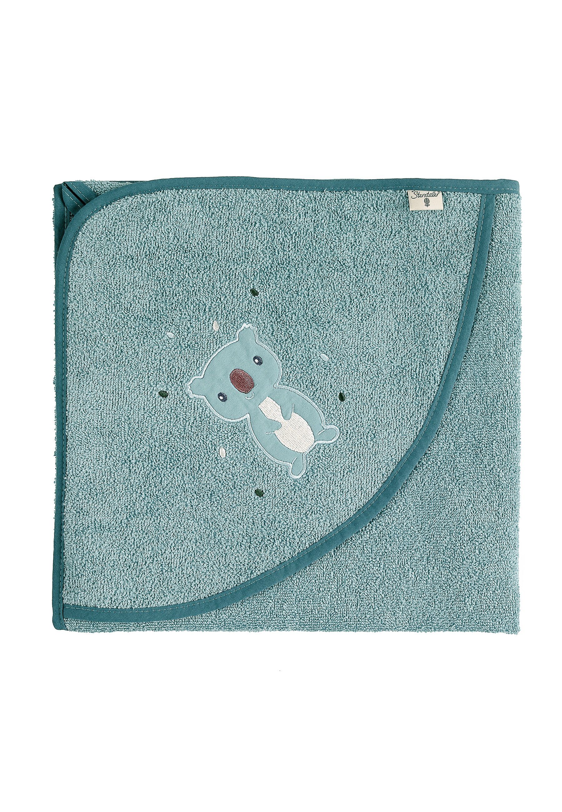 Sterntaler® Badetücher GOTS Kapuzenbadetuch 100 x 100 cm Kalla, 100 %  Baumwolle (Bio) (1-St), Handtuch zum Baden - Nachhaltiges Badetuch 100x100  Koala Kalla uni in Blau melange - Kapuzenhandtuch aus Frottee - Handtuch  Kinder mit appliziertem Stickmotiv