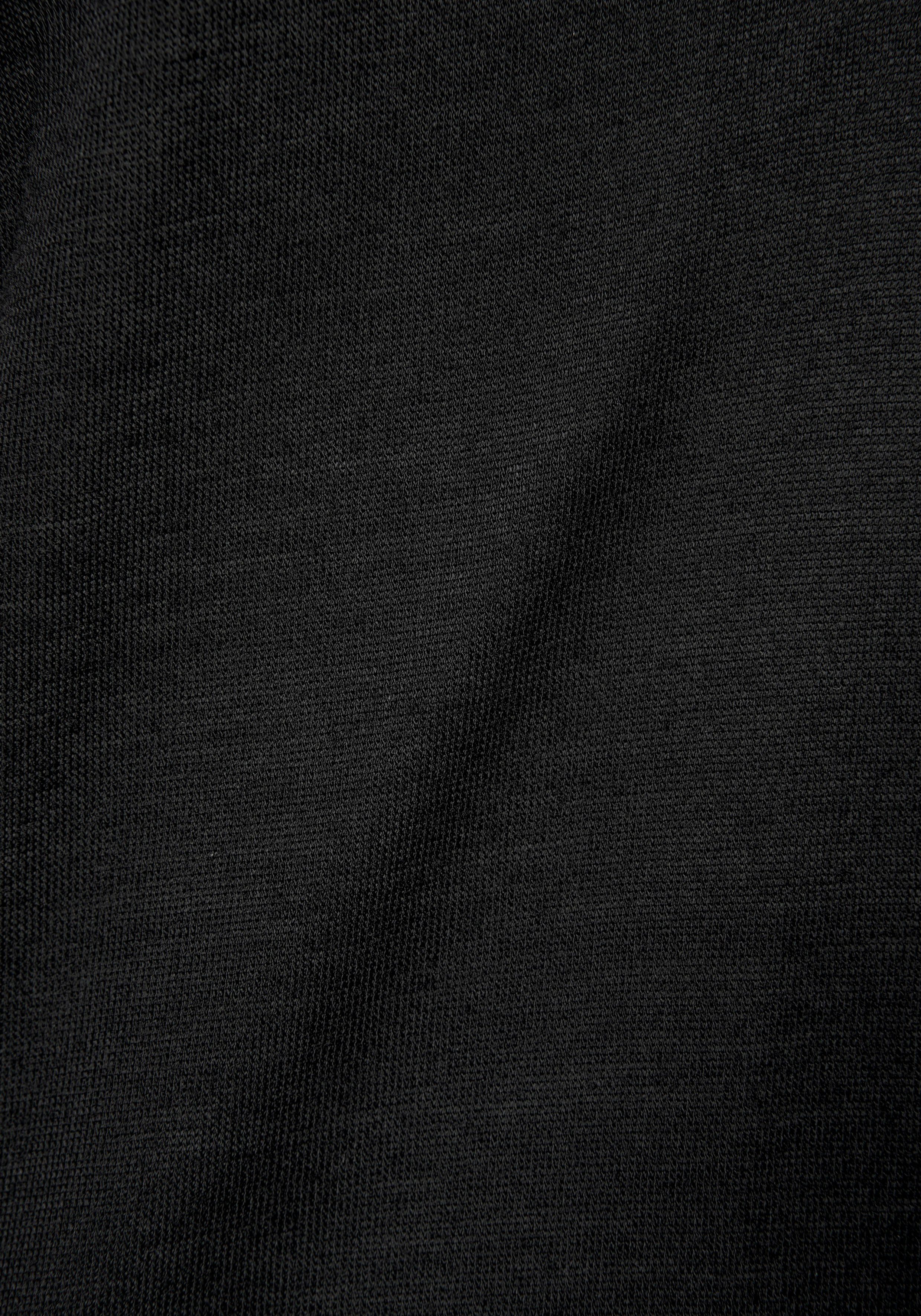 Nachthemd und halblangen schwarz Ärmeln mit LASCANA Spitzendetail