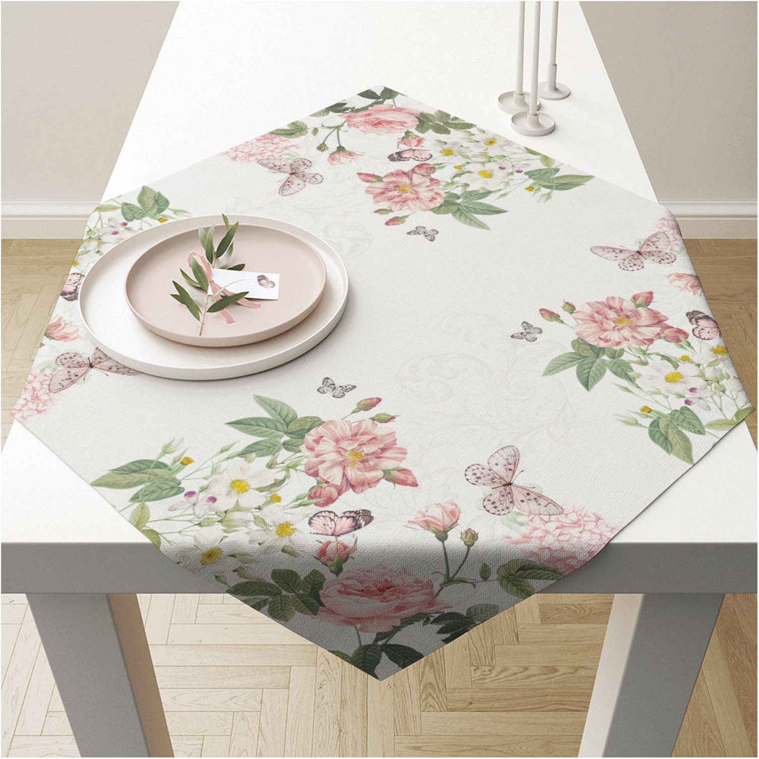 Ambiente® Tischläufer Amelia (1-tlg, 1-teilig), quadratische Tischdecke Mit günstig online kaufen