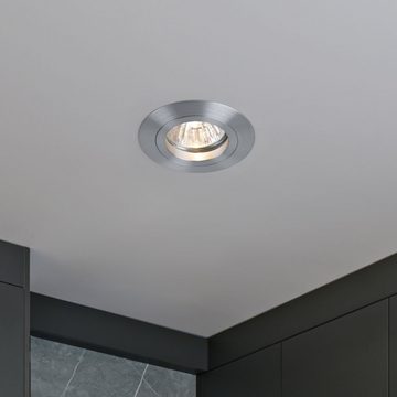 Paulmann LED Einbaustrahler, Leuchtmittel inklusive, Warmweiß, 3er Set Einbau Spot Strahler IP44 Alu Lampe 8cm rund Paulmann 925.23
