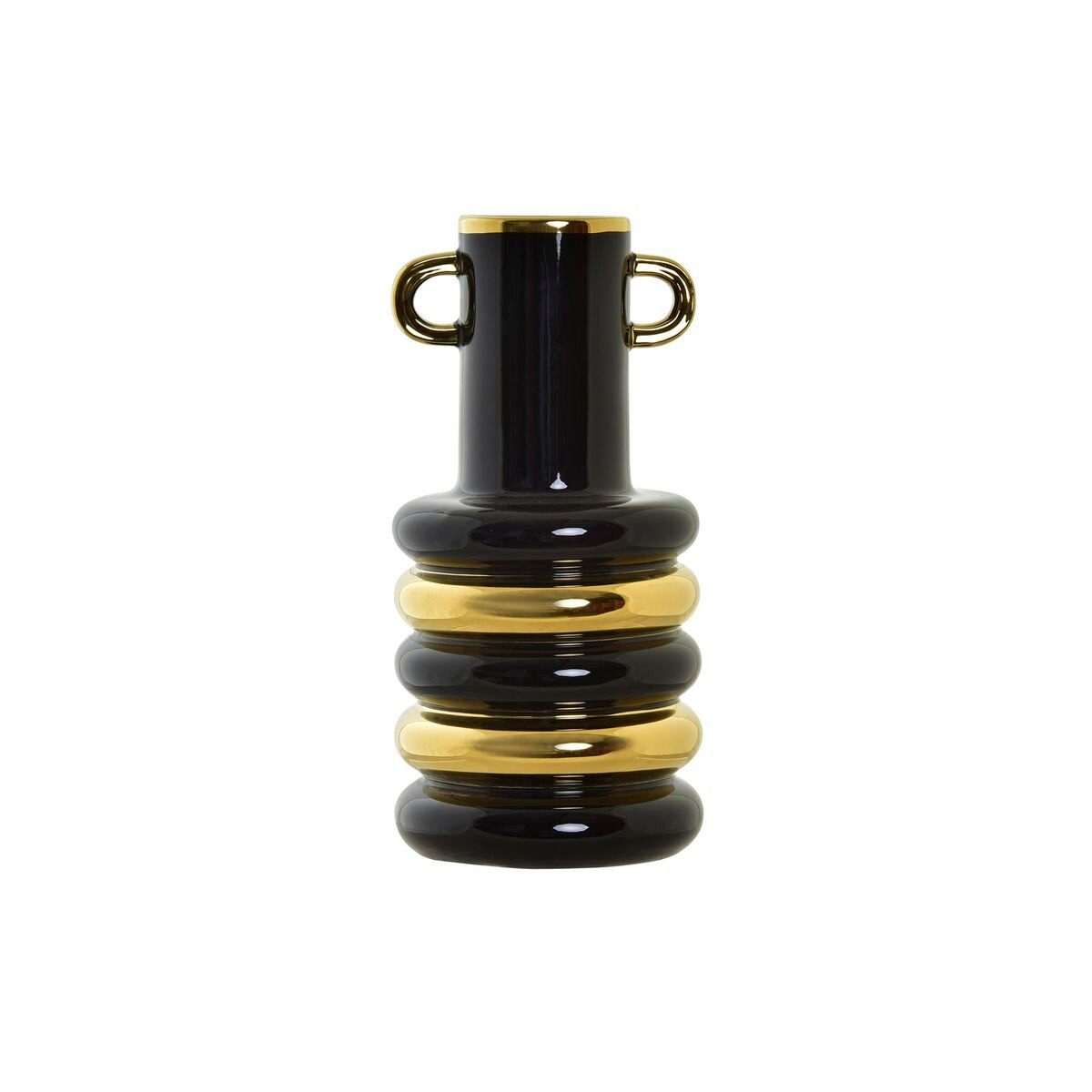 DKD Home Decor Dekovase Dkd home decor Vase DKD Home Decor Porzellan Schwarz Golden zweifarbig