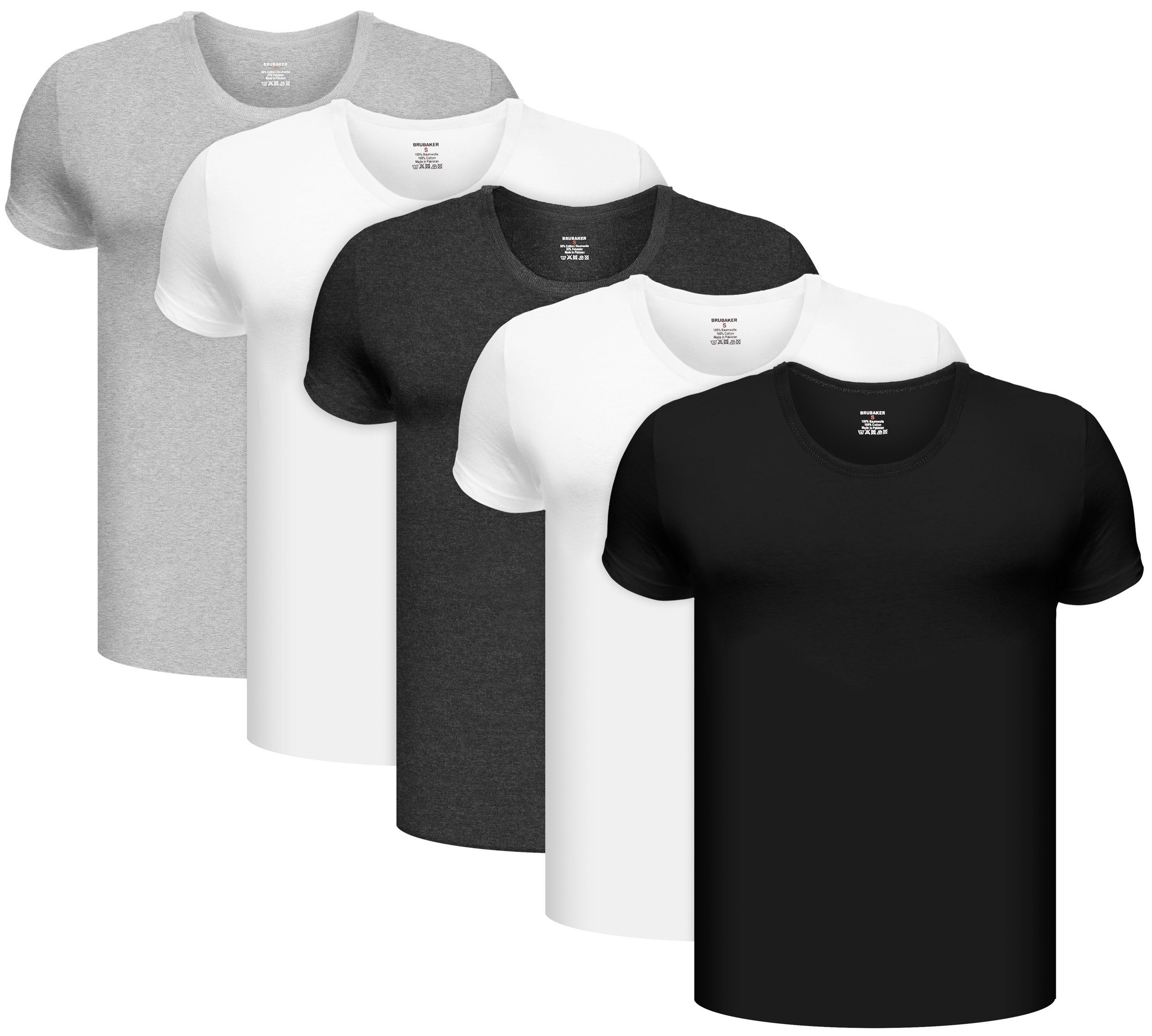 Unterziehshirt Herren Unterhemd mit Rundhals Auschnitt