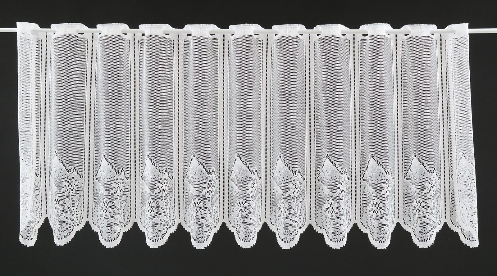 Gardinen Kranzusch Scheibengardine Berge und Blume (1 St), Stangendurchzug, günstig online kaufen