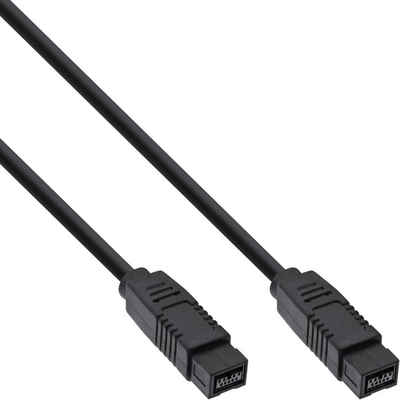 INTOS ELECTRONIC AG InLine® FireWire Kabel, IEEE1394 9pol Stecker / Stecker, schwarz, 5m Computer-Kabel