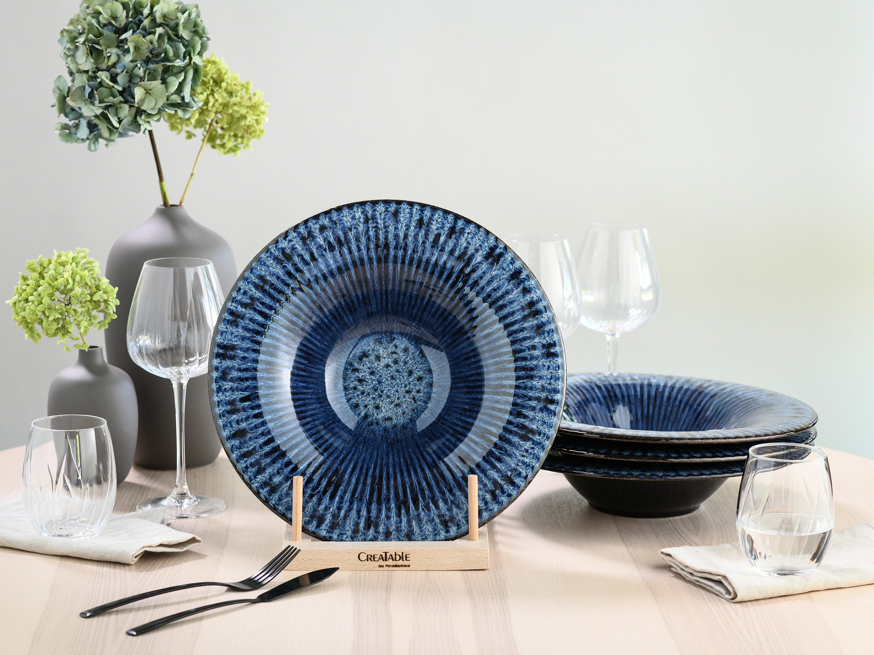 CreaTable Suppenteller Allegra Magic Blue, (4 St)