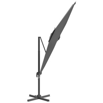 vidaXL Balkonsichtschutz Ampelschirm mit Aluminium-Mast Anthrazit 400x300 cm