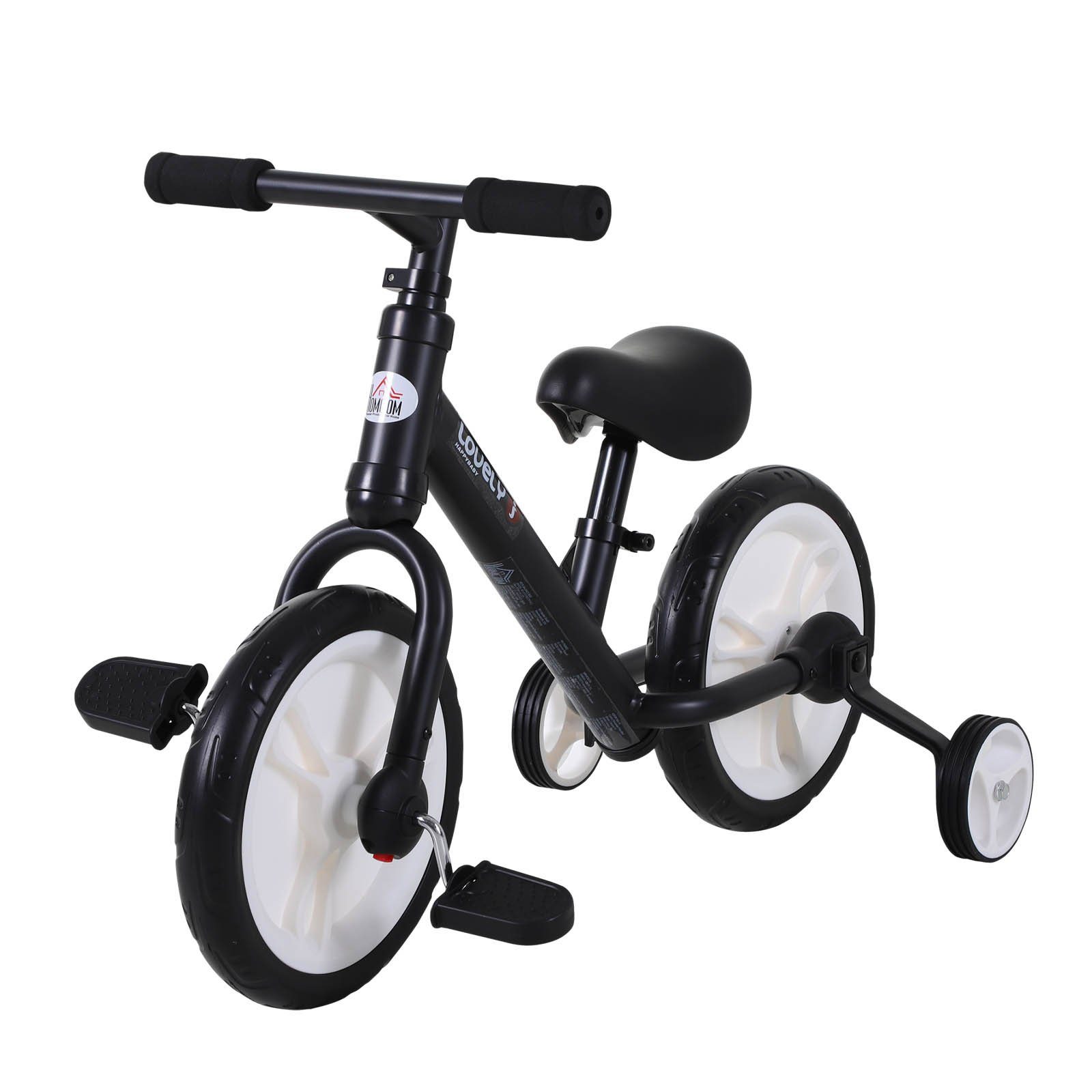 HOMCOM Laufrad Kinderrad Stützräder Pedale, 2-5 günstig online kaufen