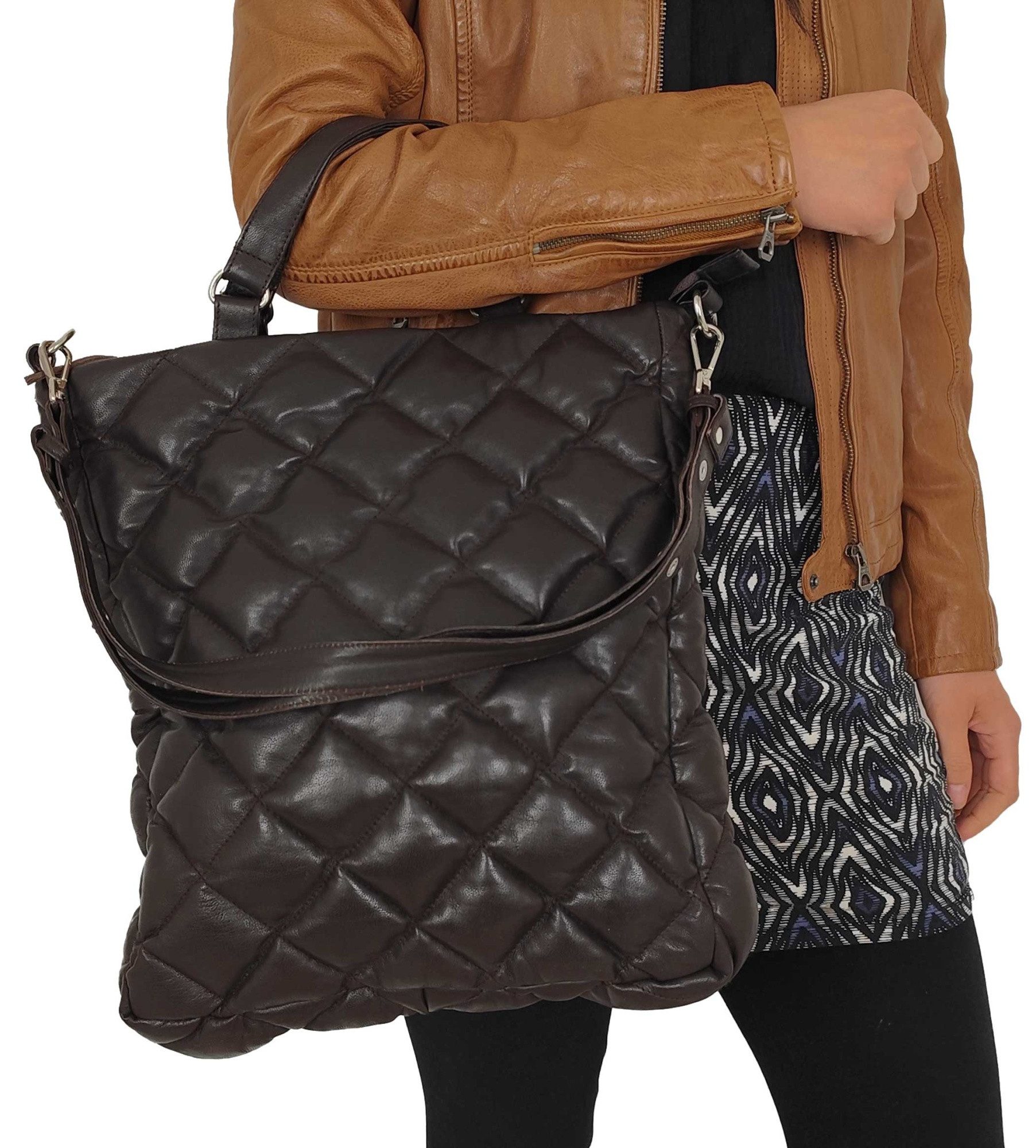 Lederjacken24 Handtasche Enja, Damen Lederhandtasche Handtasche günstig online kaufen