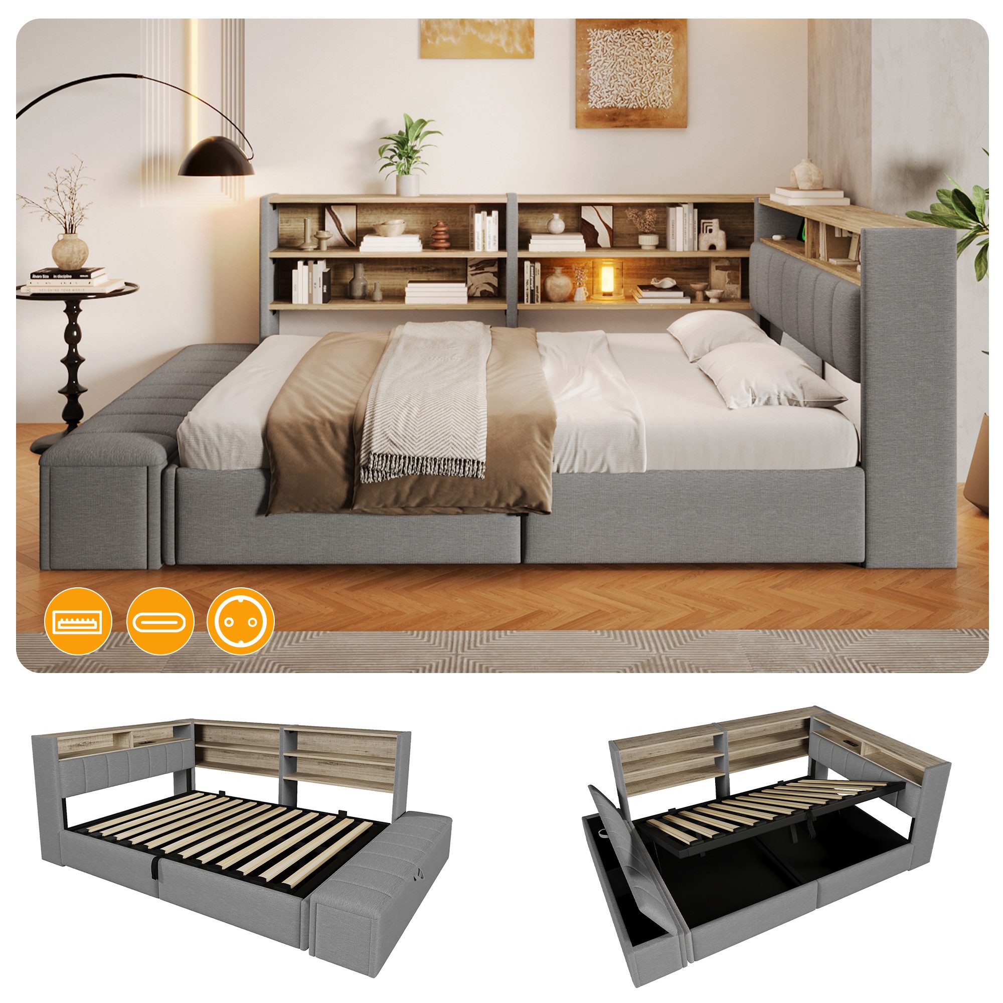 Ausziehbare Schlafsofas 140x200 online kaufen