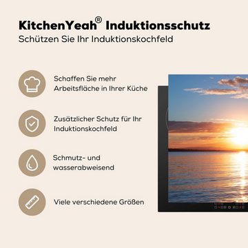 MuchoWow Herdblende-/Abdeckplatte Meer - Sonne - Farben, Vinyl, (1 tlg), 57x51 cm, Induktionsschutz, Induktionskochfeld, Ceranfeldabdeckung