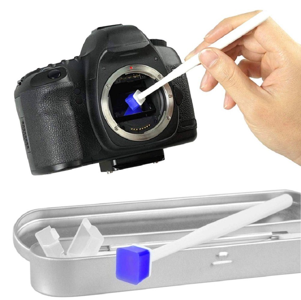 Minadax Kamera f. Minadax u. Reinigung Kamerazubehör-Set Metallbox Sensor DSLR Spiegel GEL-Stick