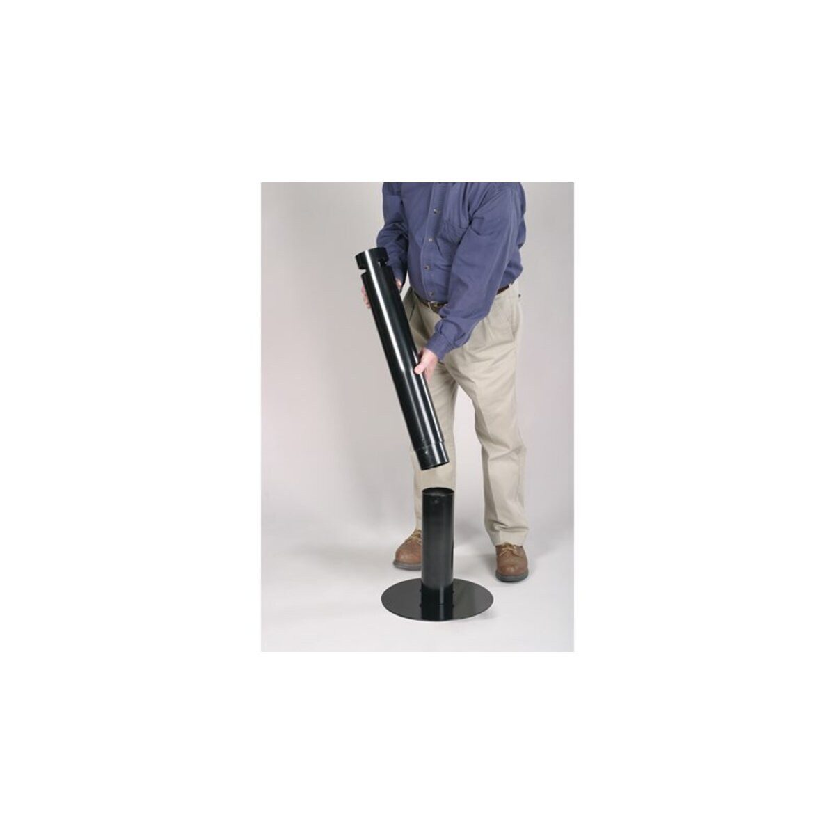 Rubbermaid Papierkorb Smokers' Pole - 104 x 32 cm schwarz.