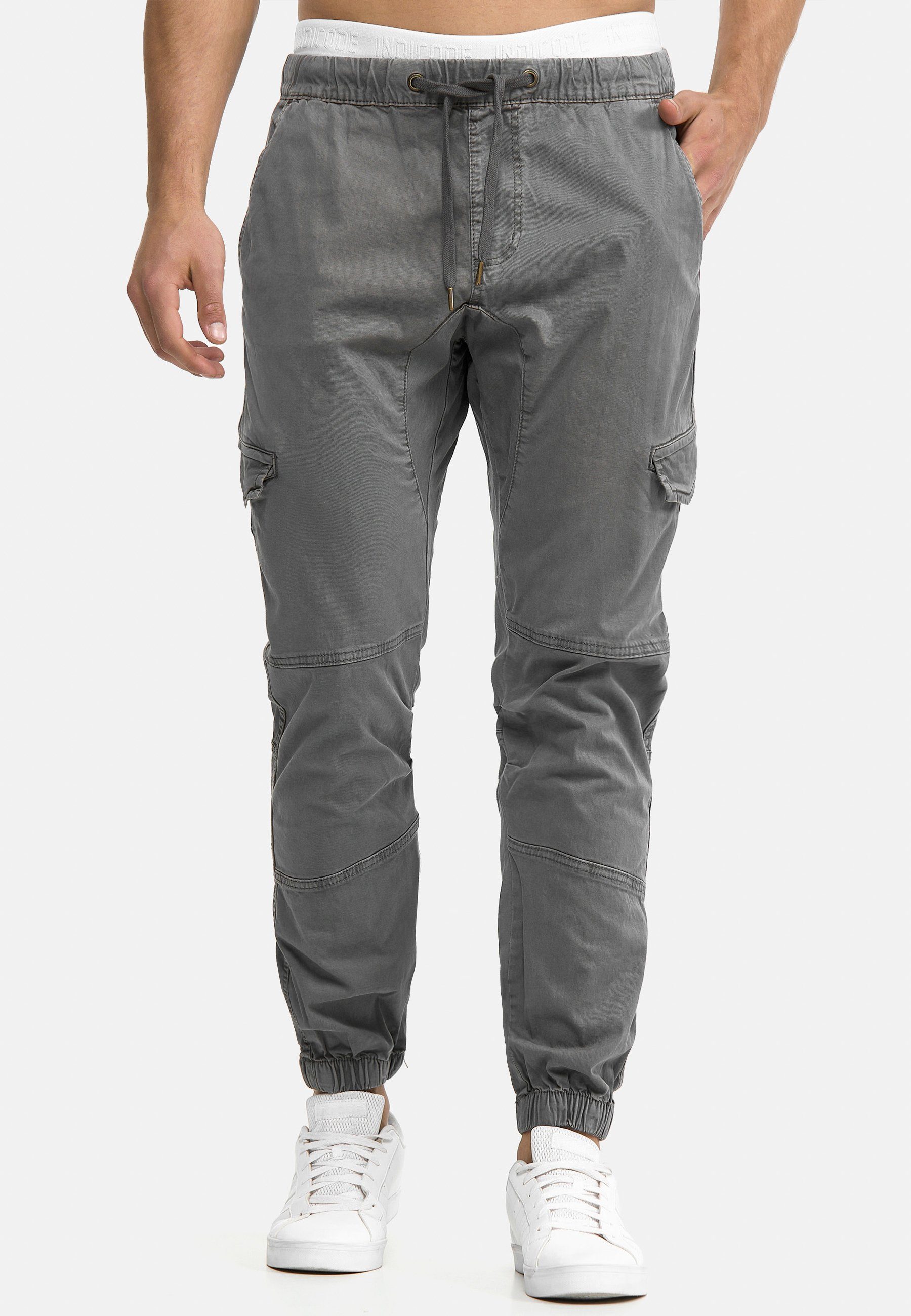 Indicode Cargohose Herren Levy Cargo Hose Herrenhose mit elastischem Bund u günstig online kaufen