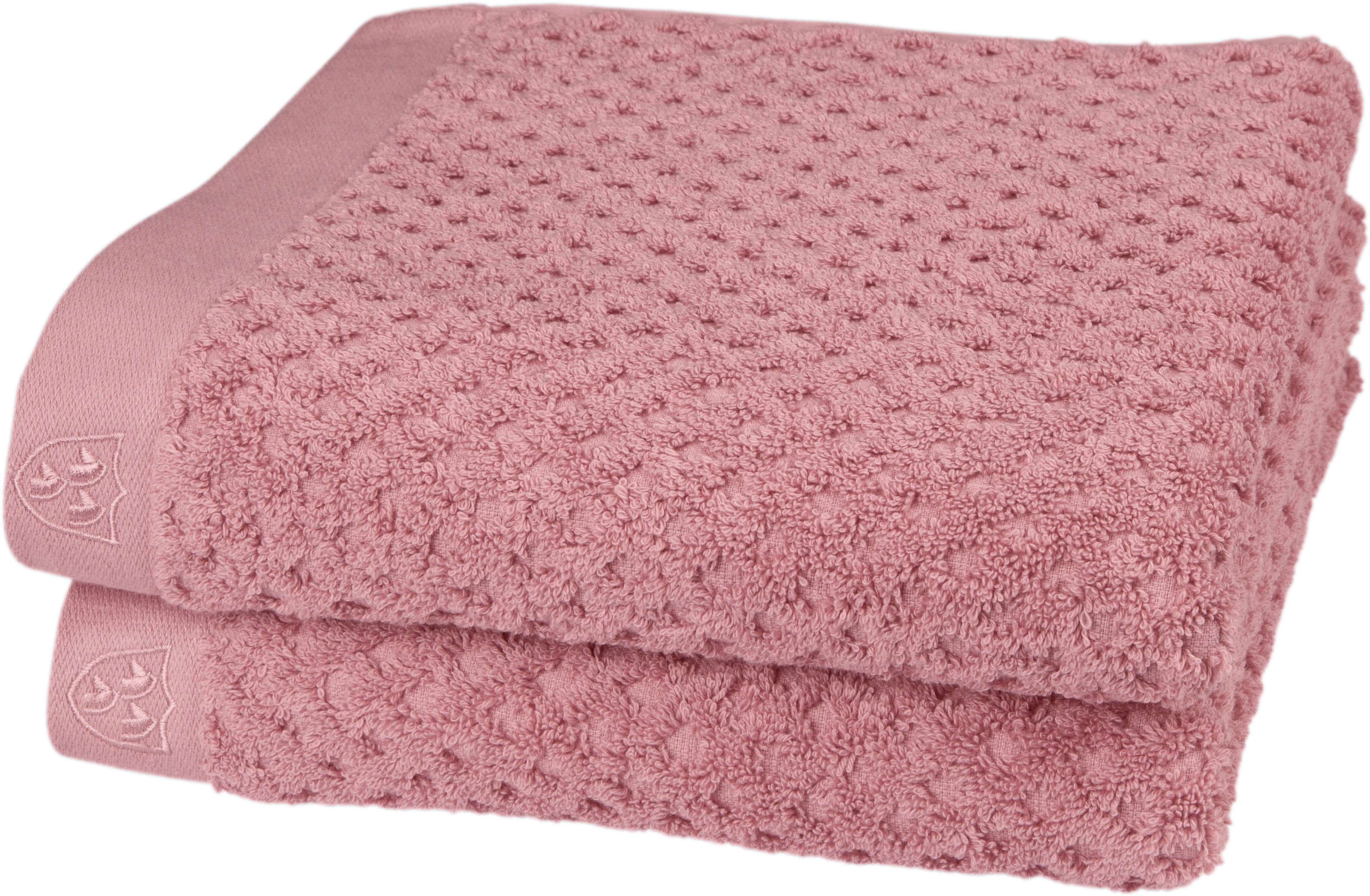 ROSS Handtücher Harmony, Frottier (Packung, 2-St), 100 % Baumwolle, Hoch Tief Struktur, viele Farben