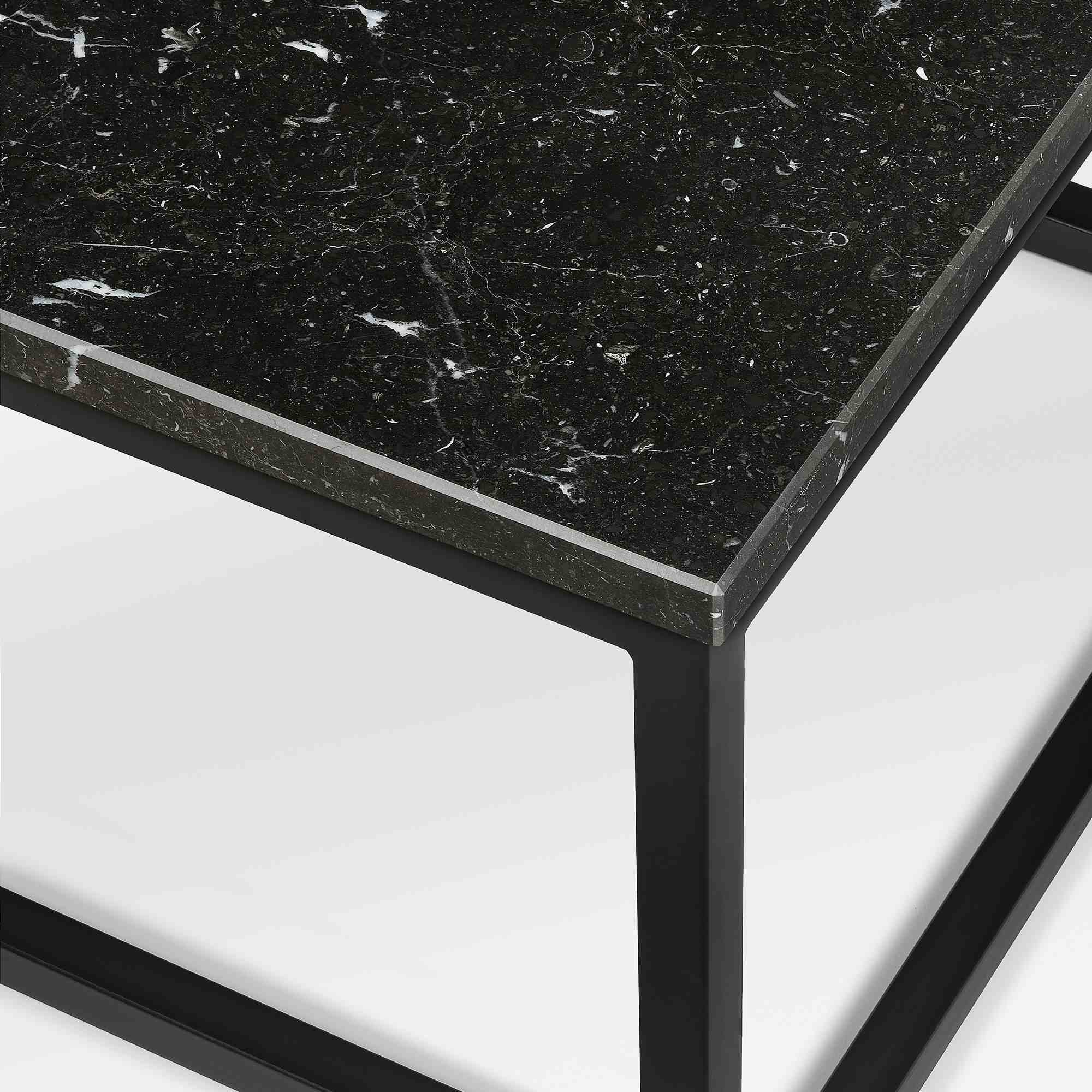 MAGNA Atelier Couchtisch GÖTEBORG Couchtisch, 110x50x40cm eckig, MARMOR, ECHTEM schwarz Metallgestell, Nero Marquina mit Sofatisch gold