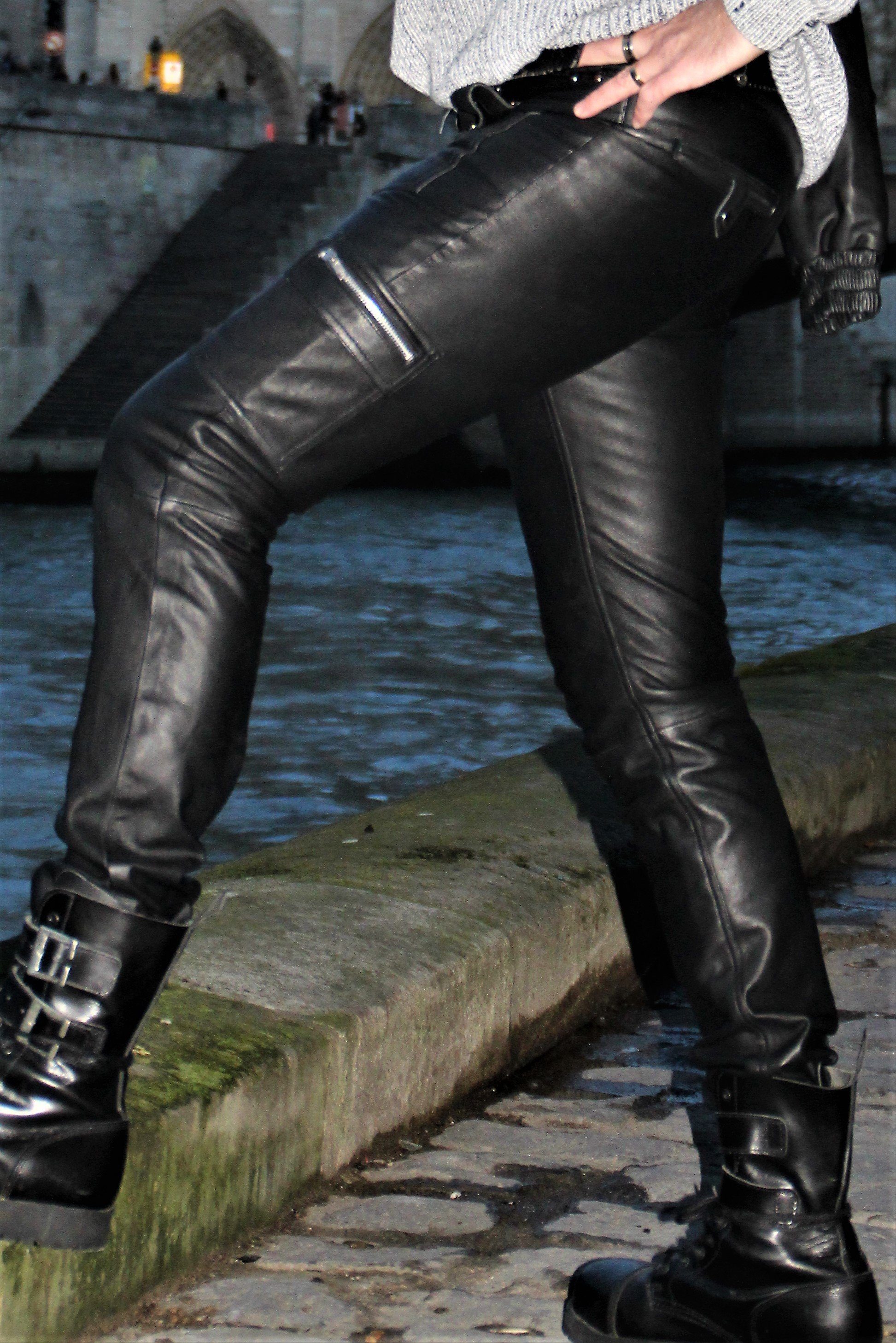 Be Noble Lederhose Cargo Cargo Lederhose mit vielen Details