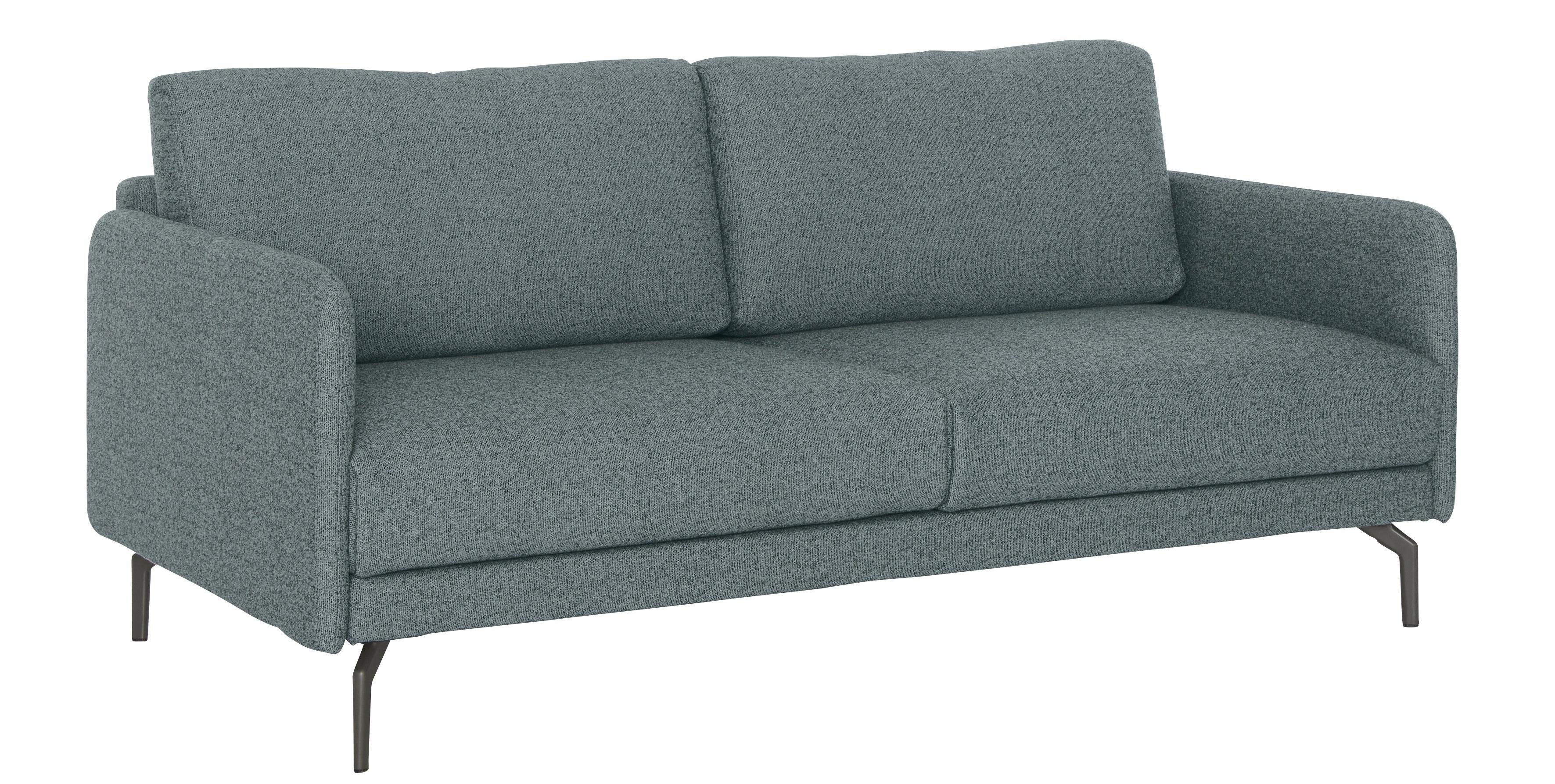 Breite in hülsta hs.450, 2-Sitzer umbragrau, schmal, sofa Armlehne Alugussfüße 150 sehr cm