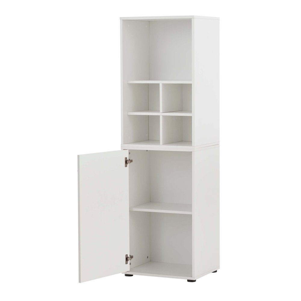 Lomadox Aktenschrank BRAGA-80 Büro mit Regal in weiß, B/H/T: ca. 51/167,2/41 cm