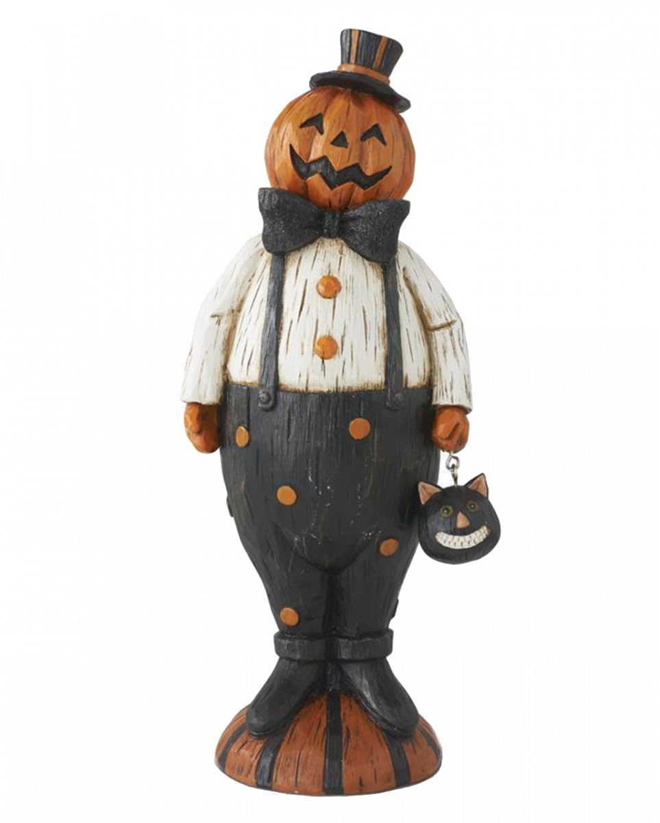 Horror-Shop Dekofigur Vintage Halloween Kürbis Männchen Figur als Deko 3 | Dekofiguren