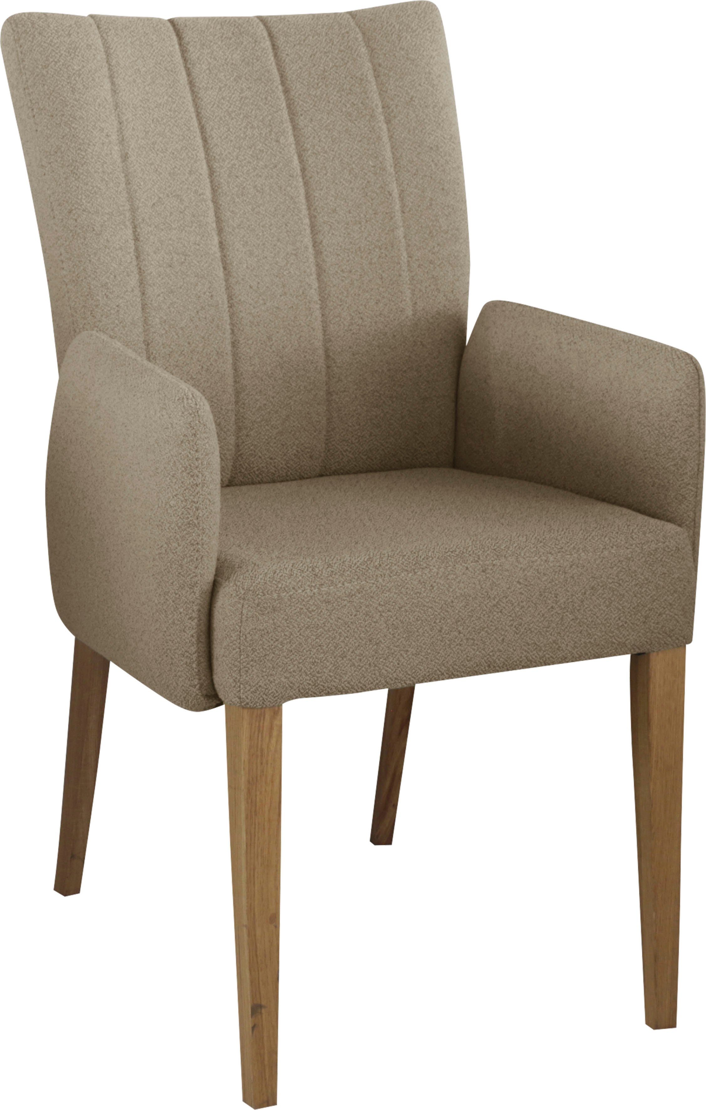 Home affaire Armlehnstuhl Dia, Gestell Eiche massiv geölt