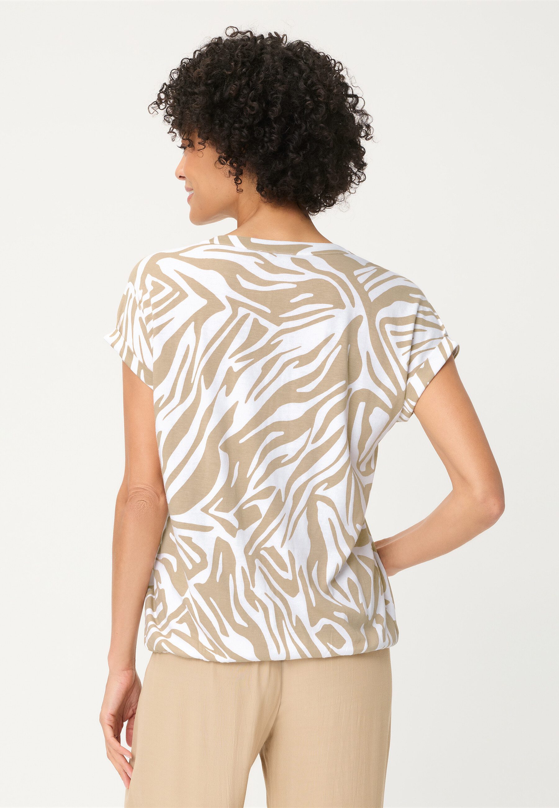Olsen T-Shirt Shirt mit Allover-Dessin