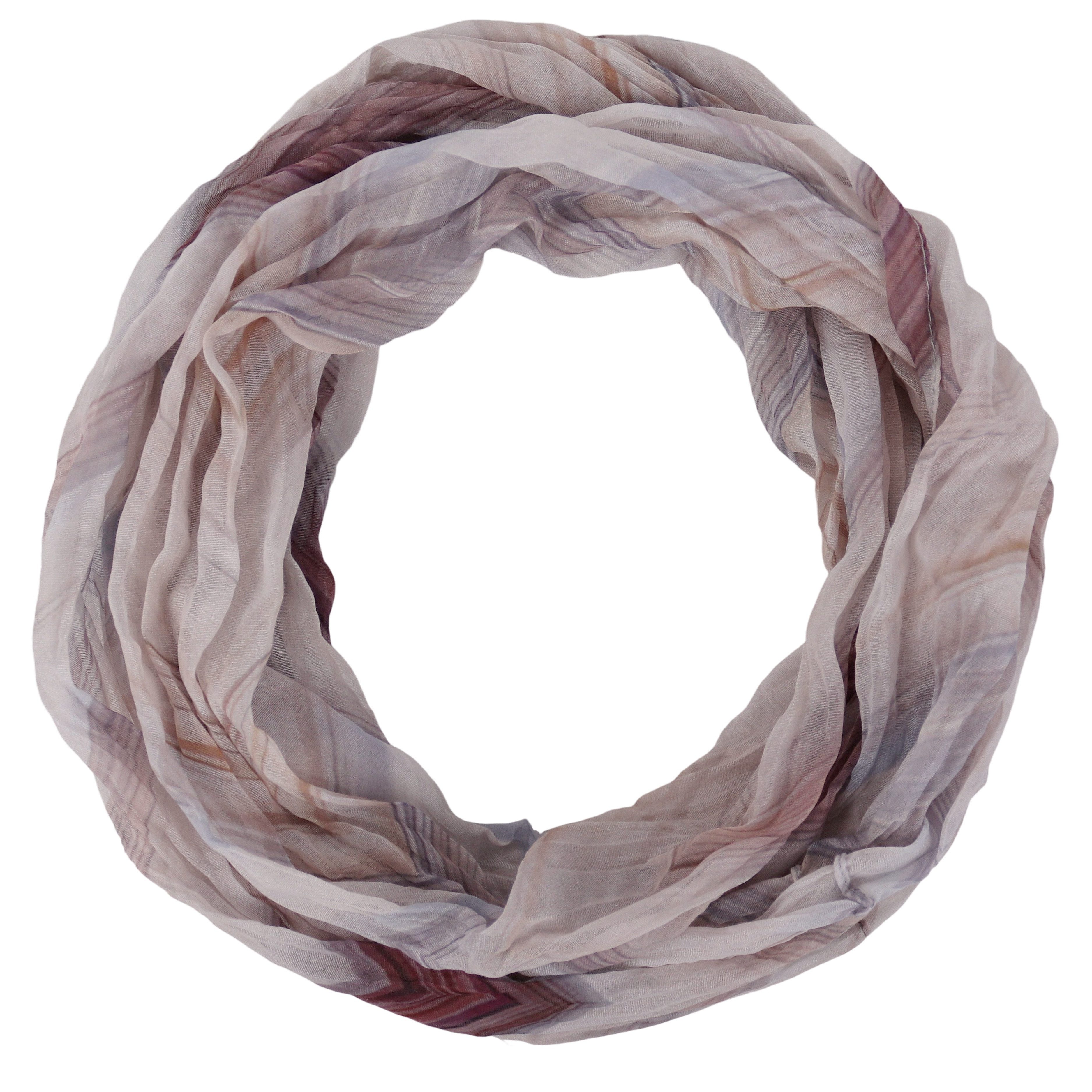 Loop Damen Schal mit Bunt-Muster Weich, Schlauchschal
