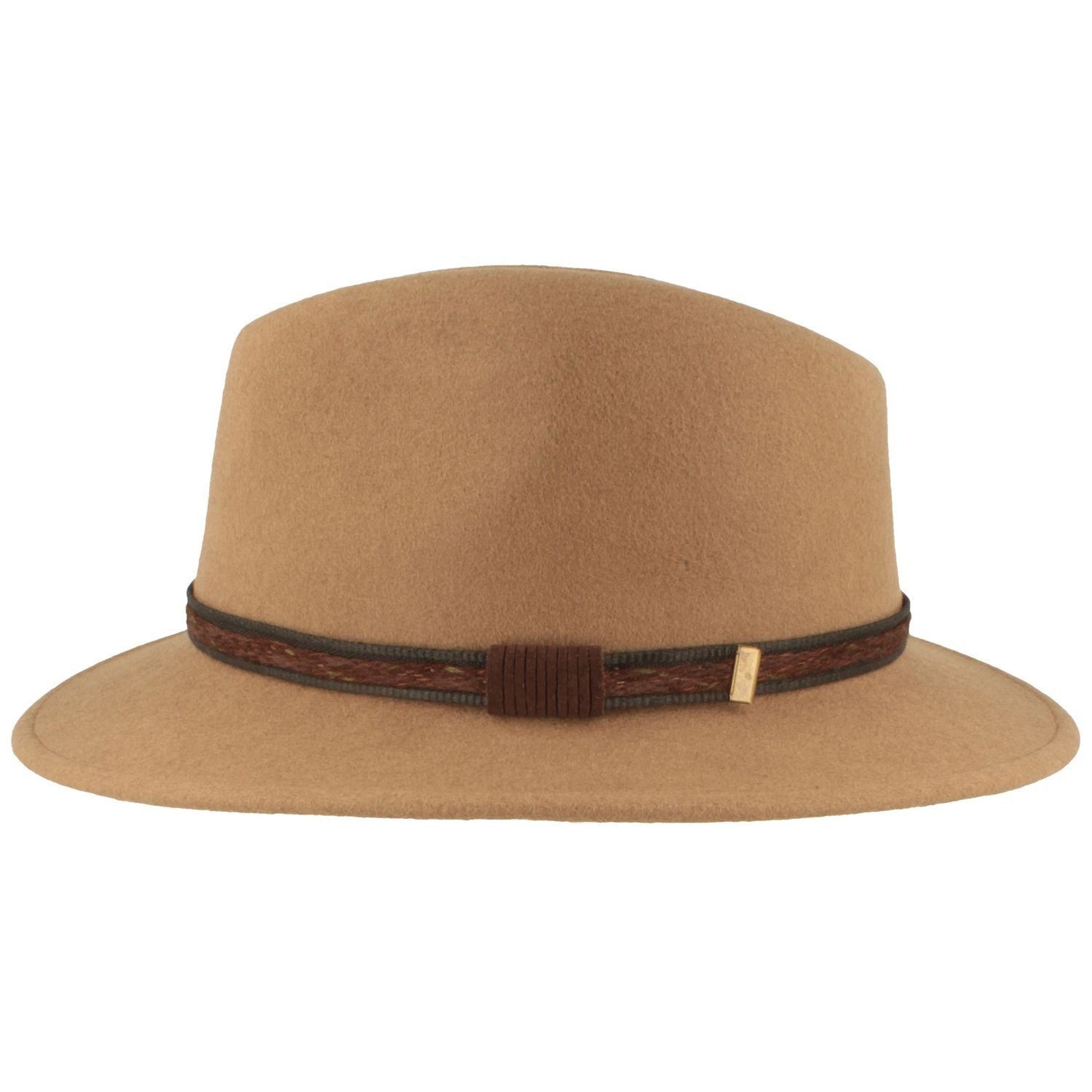 Breiter Filzhut rollbar und wasserabweisend, mit Abschluss aus Leder günstig online kaufen