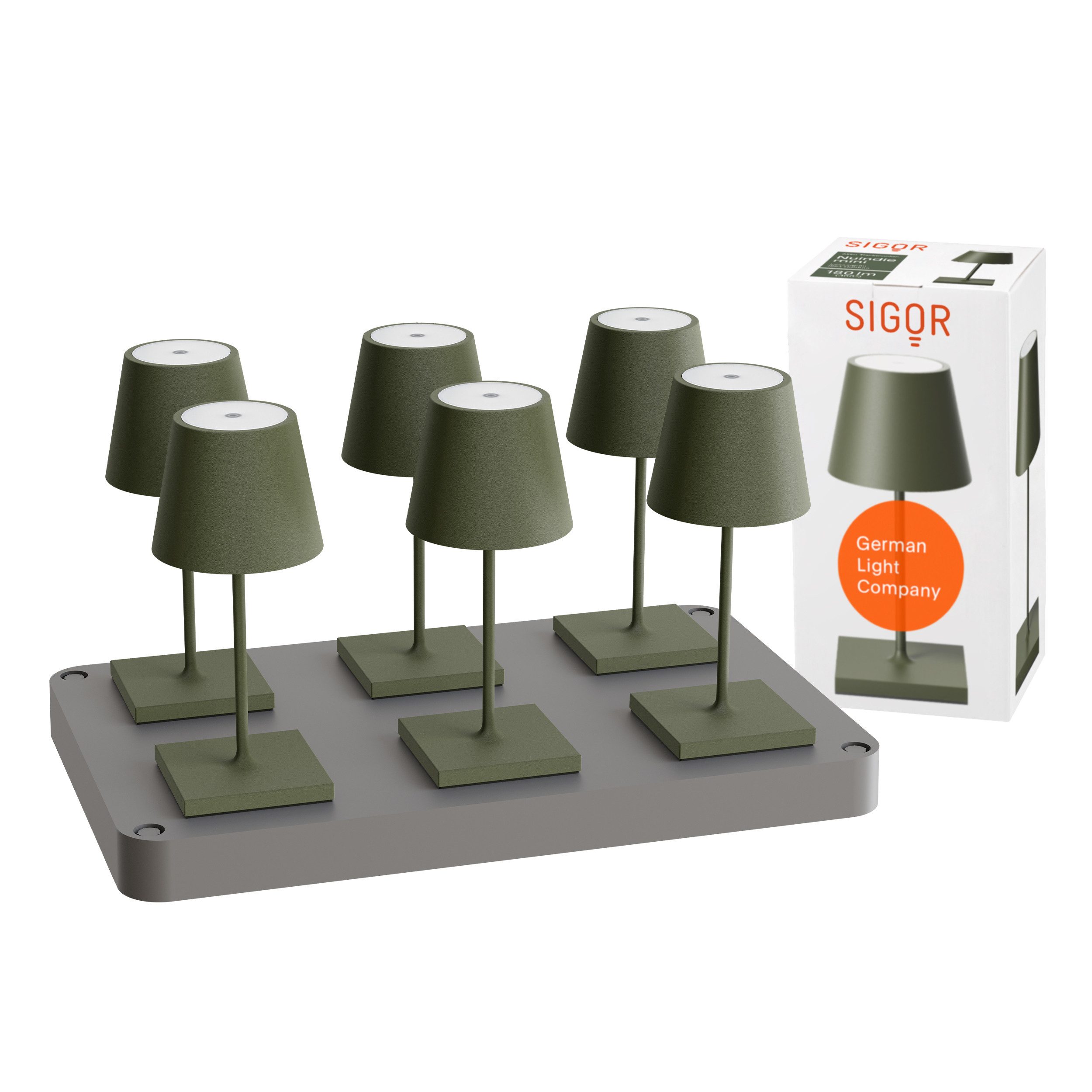 SIGOR LED Tischleuchte, Dimmbar, LED fest integriert, 2.700 + 2.200 K
