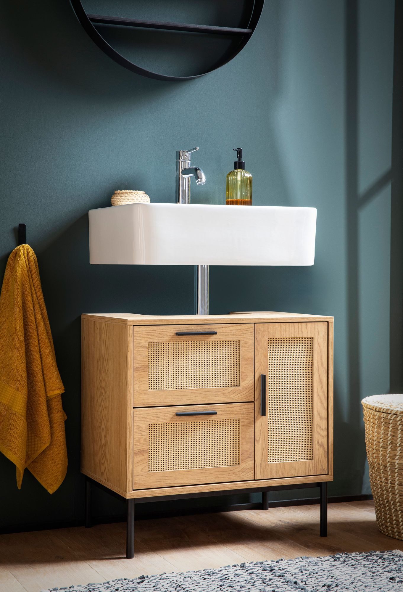 furnicato Waschbeckenunterschrank Braun 60x60x40 cm (1-St)