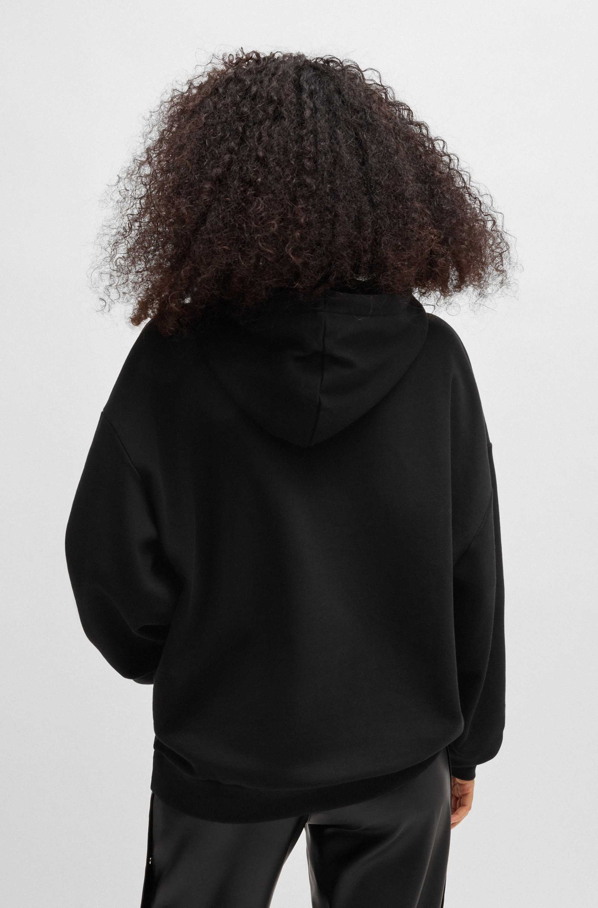 HUGO Blue Kapuzensweatshirt Nalves mit großem Logo-Druck, Unisex