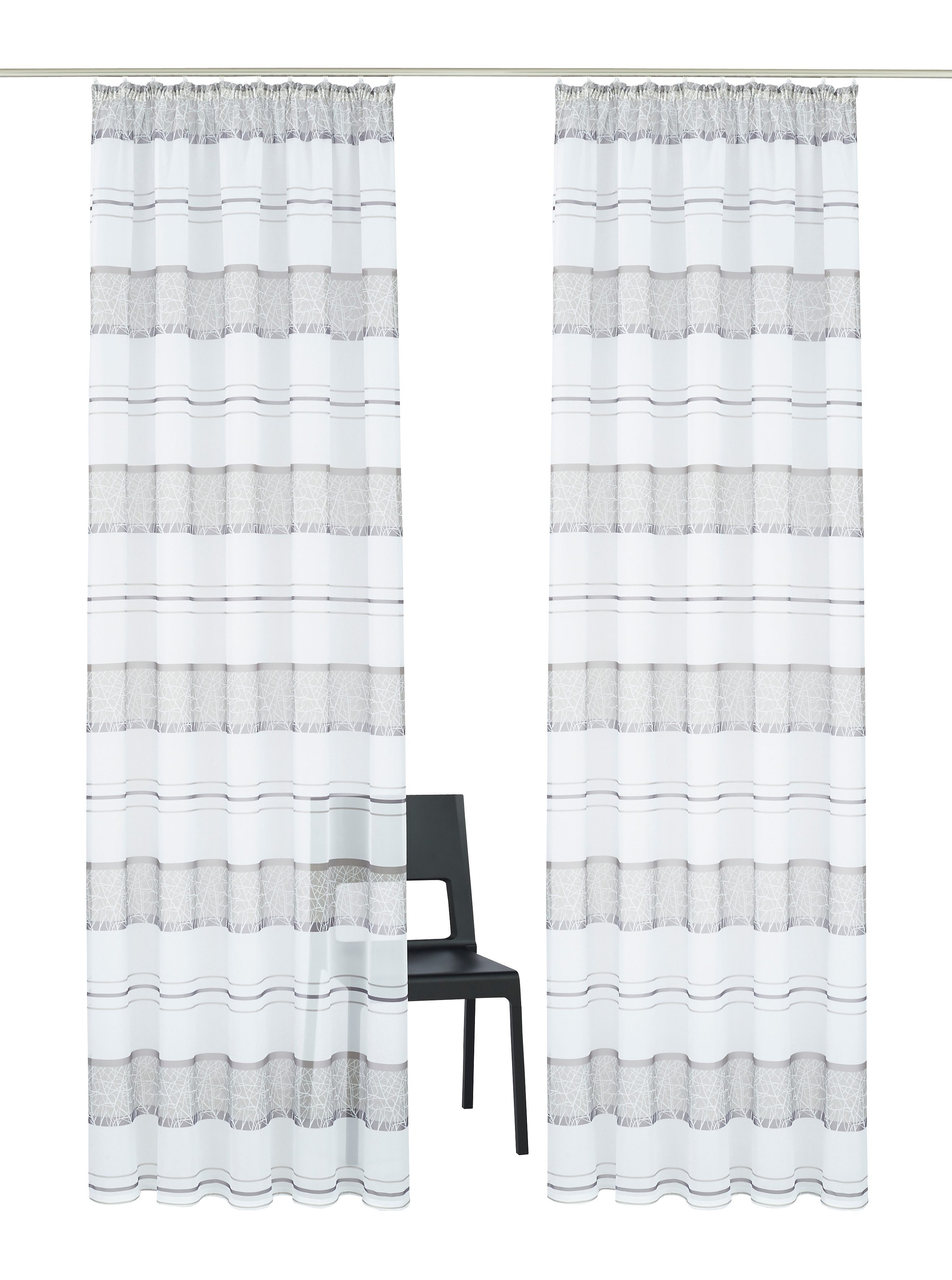 Gardine Camposa, Polyester my (2 Voile, Kräuselband St), home, Transparent, Voile, transparent