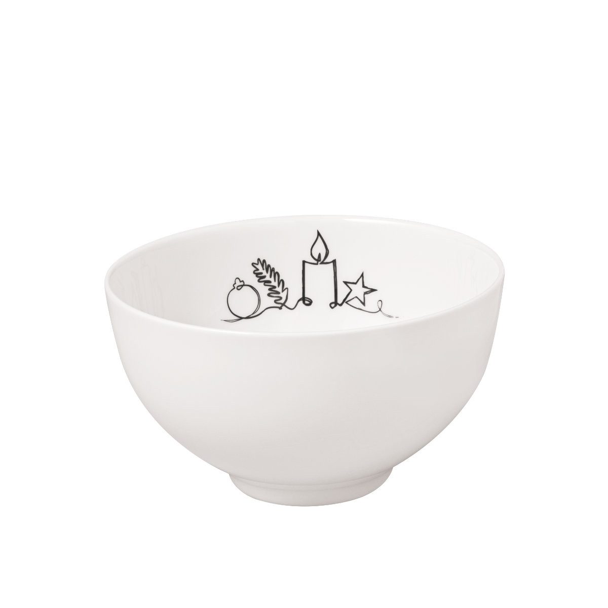 Villeroy & Boch Schale Statement Lines Weihnachtsgeschirr, Porzellan, 14 cm