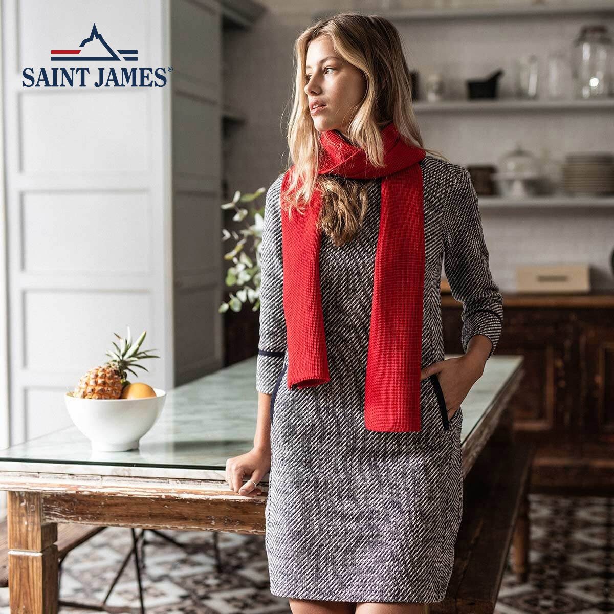Saint James Wollschal 9329, Unisex Schal Canoe aus Wolle
