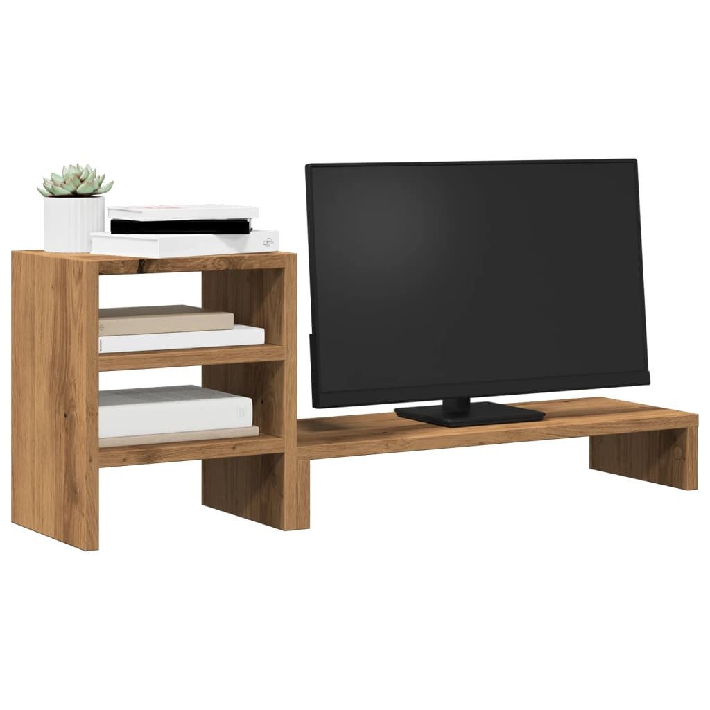 vidaXL Computertisch Monitorständer mit Schreibtisch-Organizer Artisan-Eich günstig online kaufen
