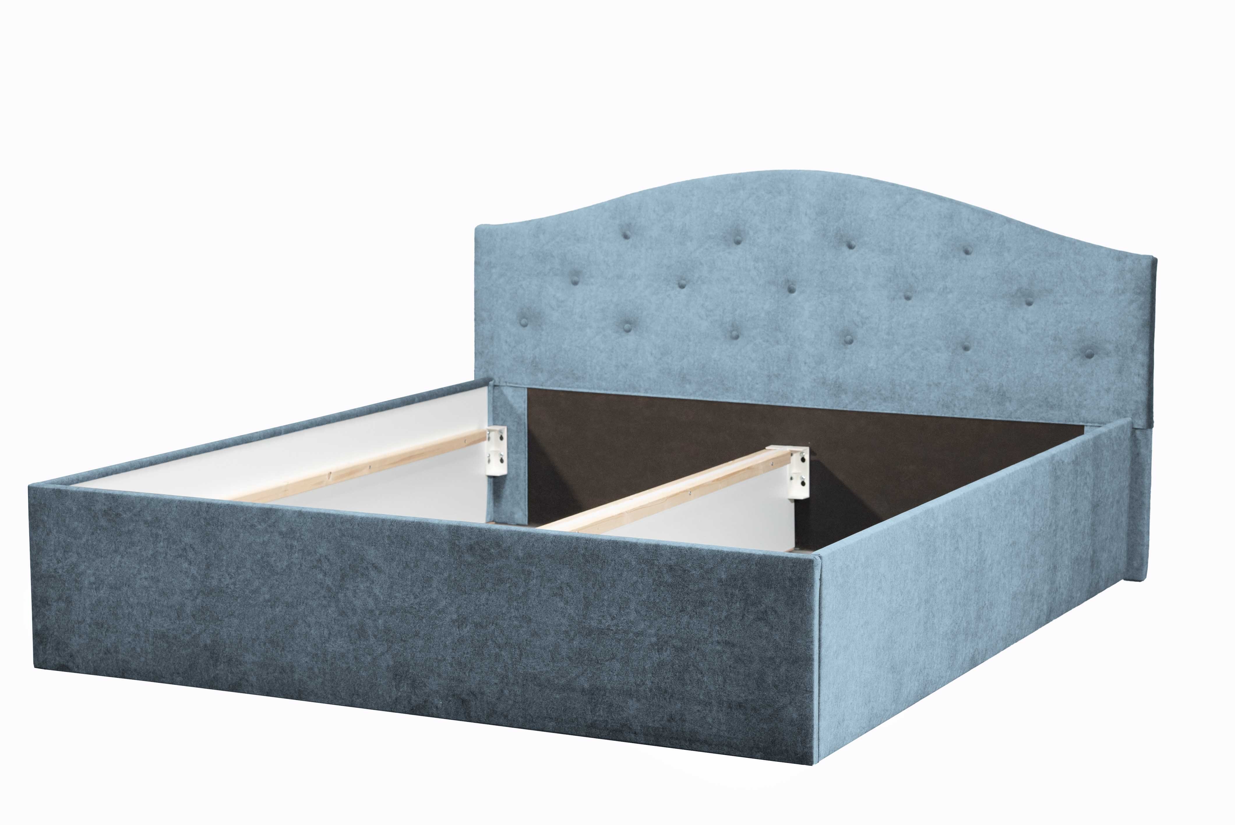 Halmon Schlafkomfort Betten Polsterbett ist erhältlich der Ausführung bei Blau mit Matratze ein Oslo, Lattenrost