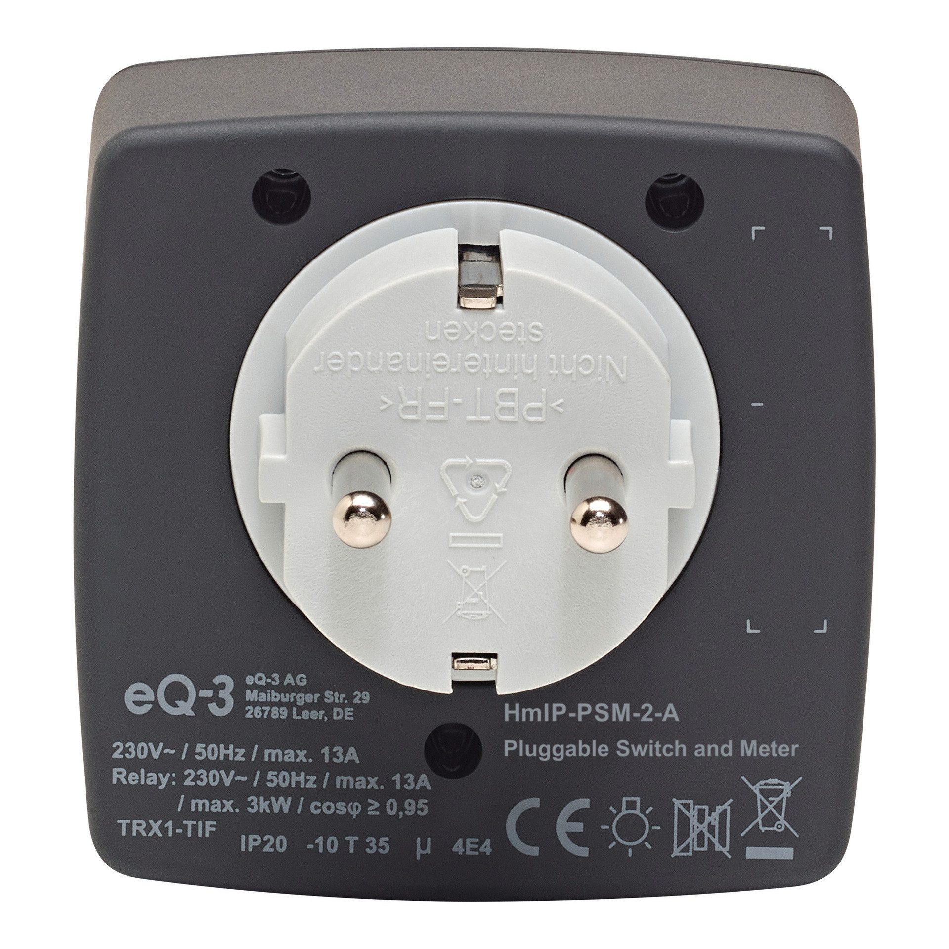 Homematic IP Funksteckdose Schalt-Mess-Steckdose, max. 3000 W