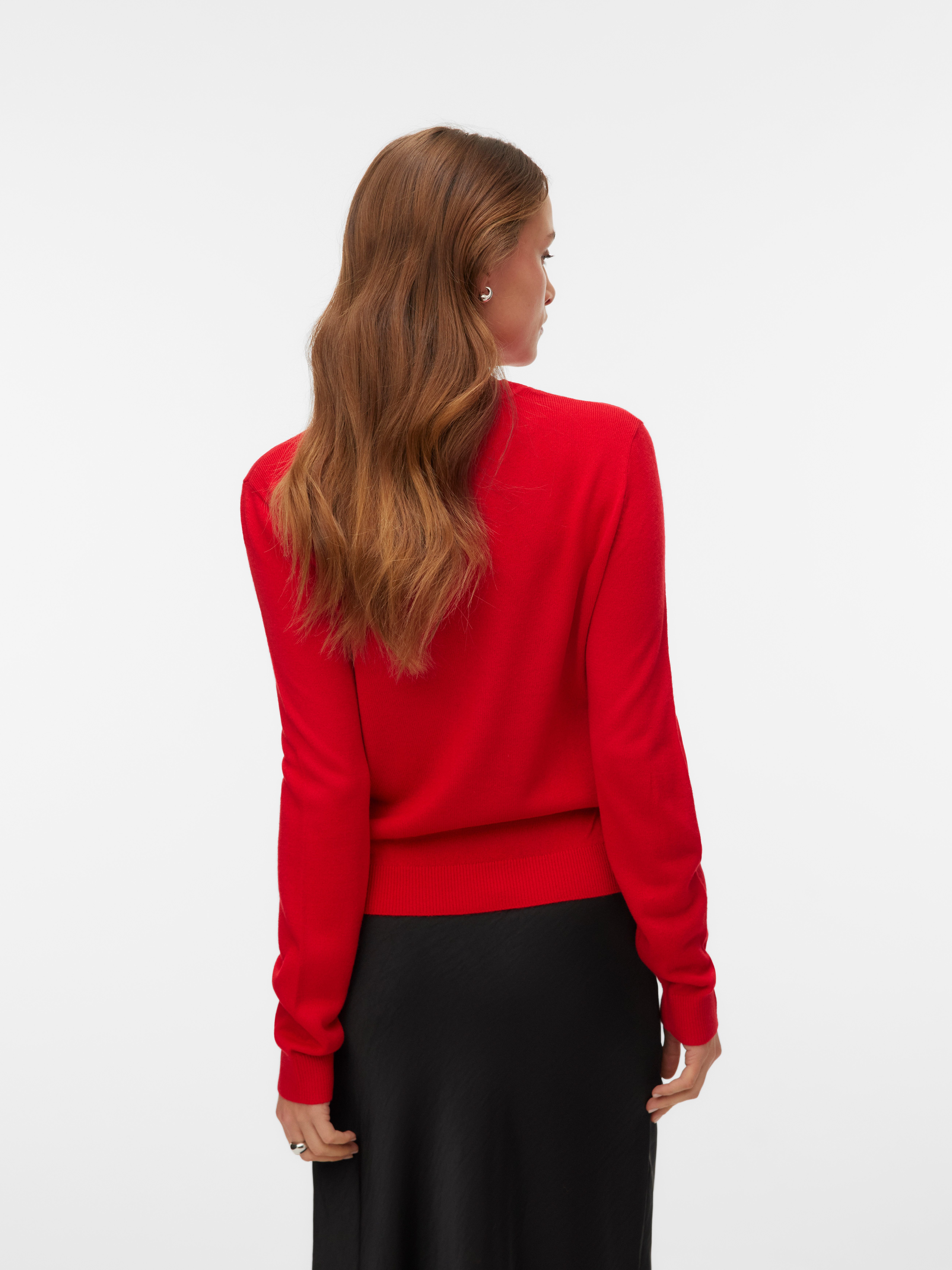Vero Moda Weihnachtspullover VMCUTE LS O-NECK PULLOVER XMAS BOX aus Polyacryl, modischer Fit, gemustertes Design, pflegeleicht