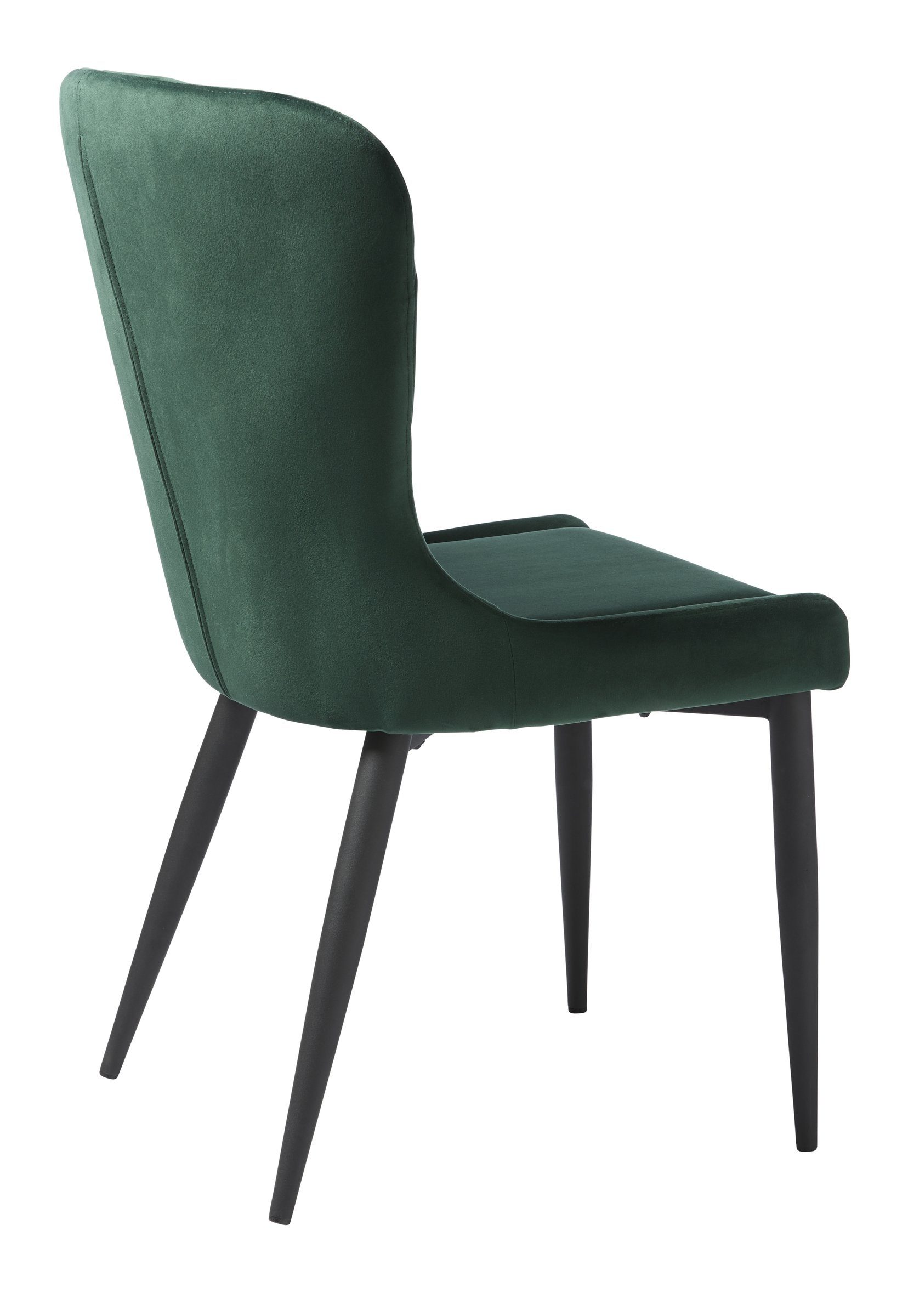 möbelando in Samt Stuhl aus grün Metall, GRANBY (2er-Set),
