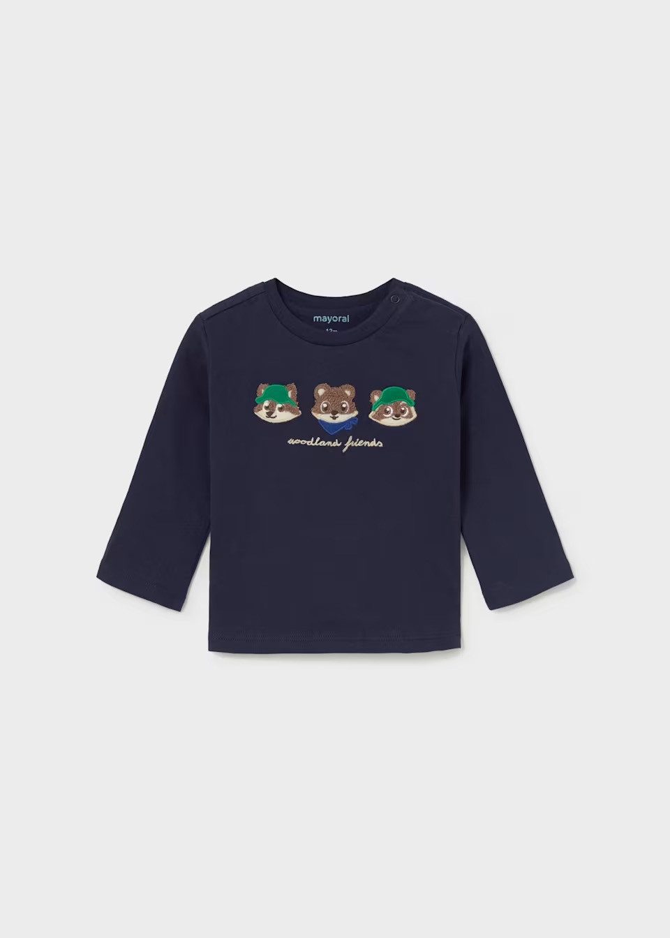 Mayoral Langarmshirt Baby Langarmshirt mit Tier-Stickerei (201851)