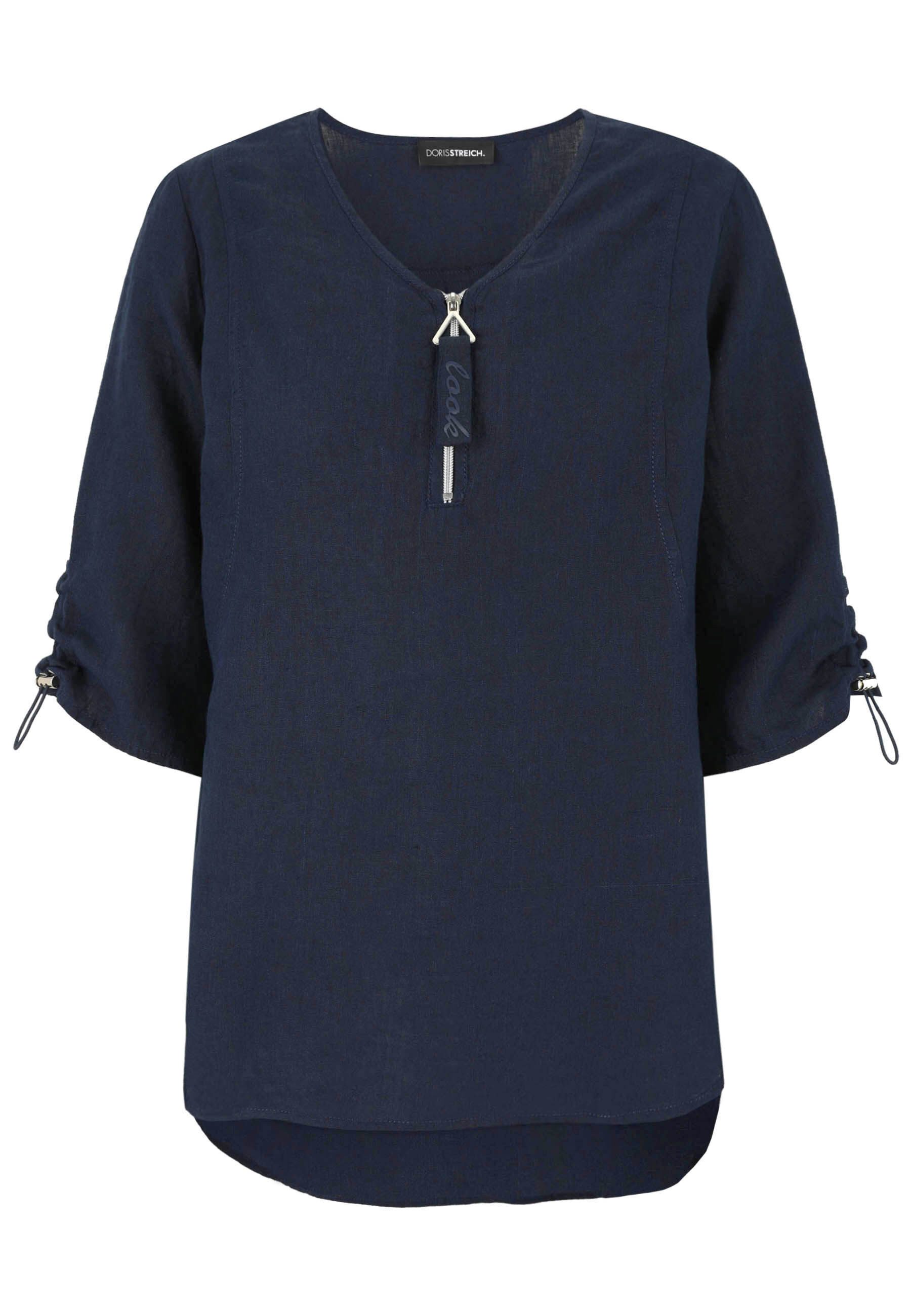 Doris Streich Klassische Bluse mit Raffärmeln