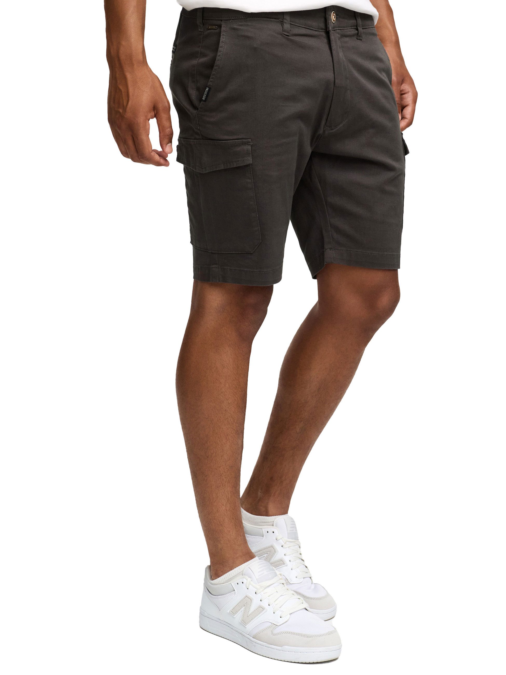 Indicode Cargoshorts LAULAX Cargo kurze Hose Herren Shorts, Sommer Freizeithose mit Taschen Sportlich eleganter Look - Regular Fit - Bequemes Material mit Stretch